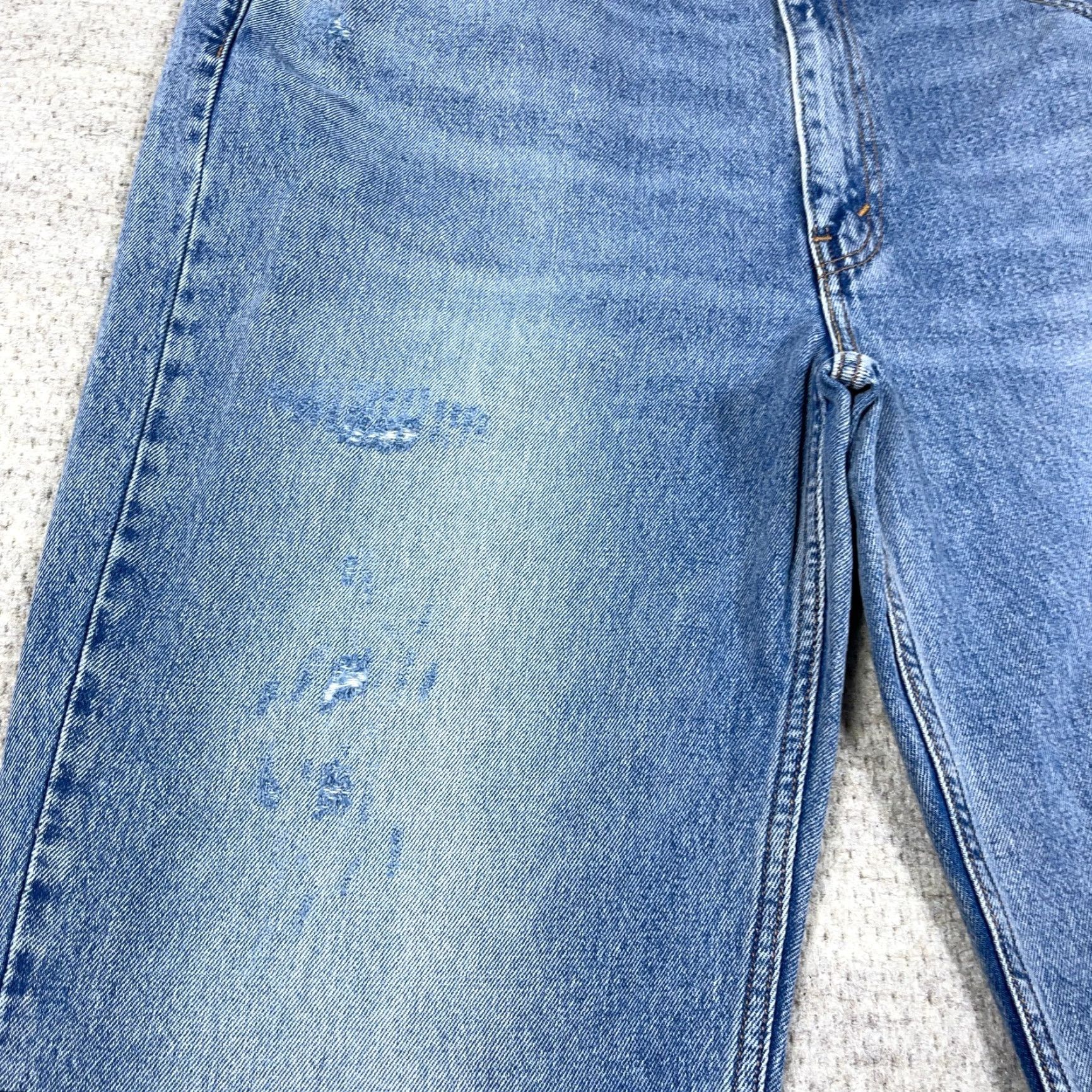 Levi's Levi's 550 Jeans Men 42x30 Relaxed Fit Distressed Blue Cotton Denim Medium Wash 5-Pocket Regular Inseam 30in Size US 42 / EU 58 - 5 Thumbnail