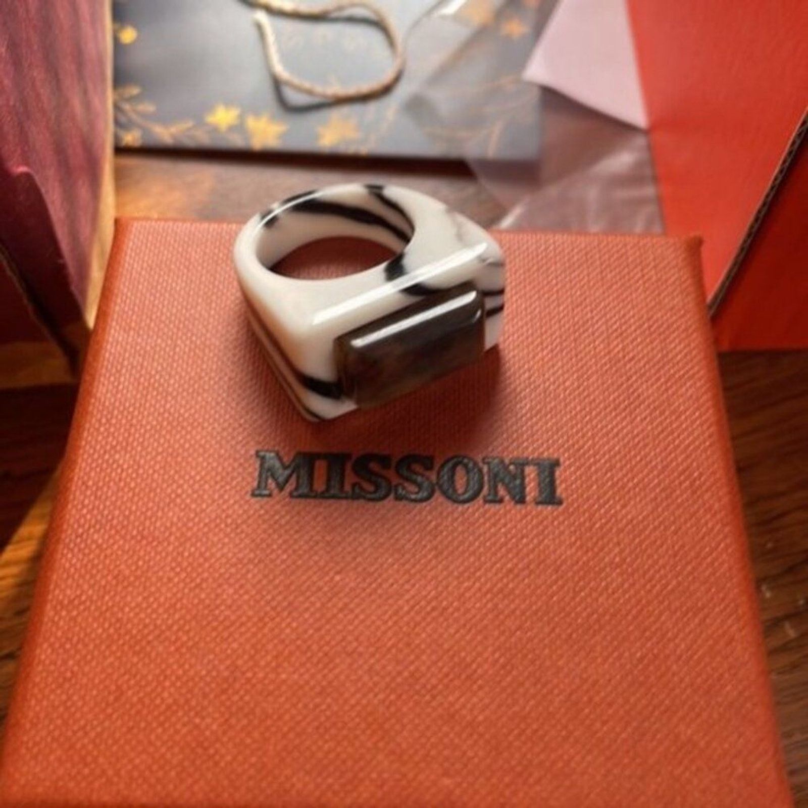 Missoni Missoni zebra striped cocktail Ring S Size ONE SIZE - 4 Thumbnail