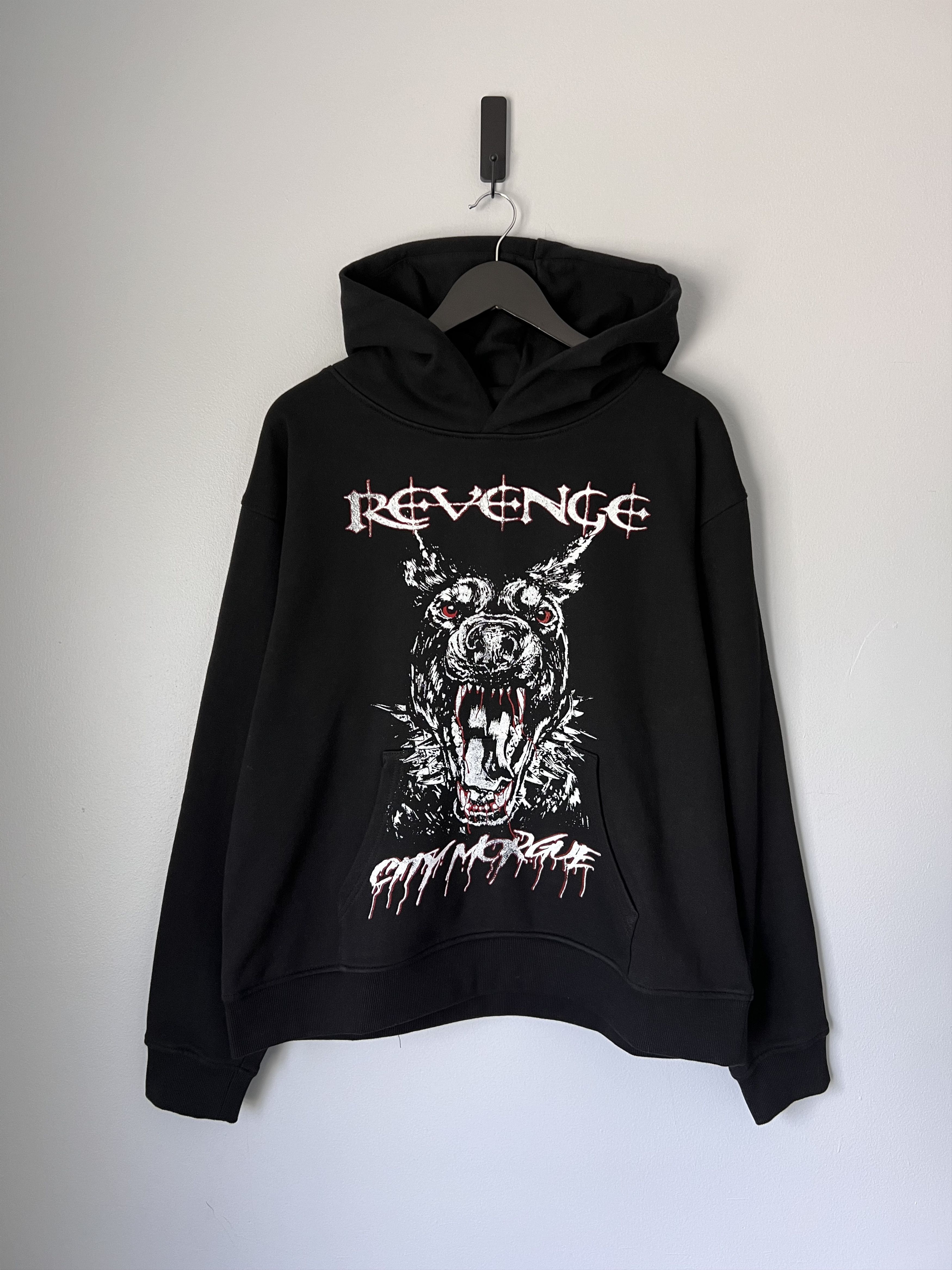 パーカー・フーディ Revenge x City Morgue Grim Reaper Red Logo Hoodie City Morgue Hoodie | Grailed
