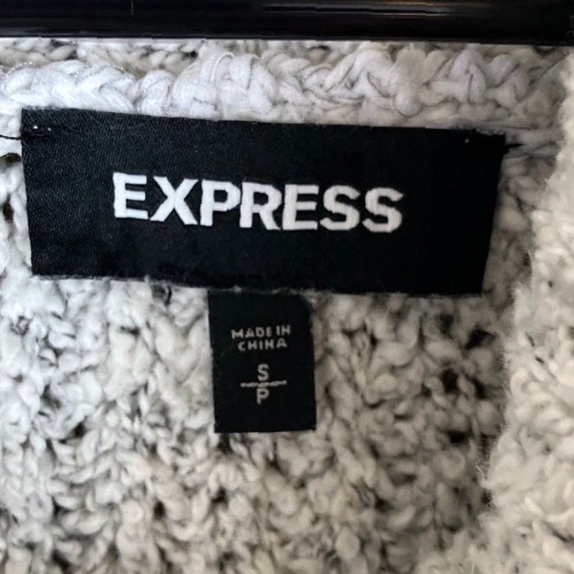 Express Express Sweater Womens White Cowl Neck Long Sleeve Small Ruffle Front Size S / US 4 / IT 40 - 6 Thumbnail