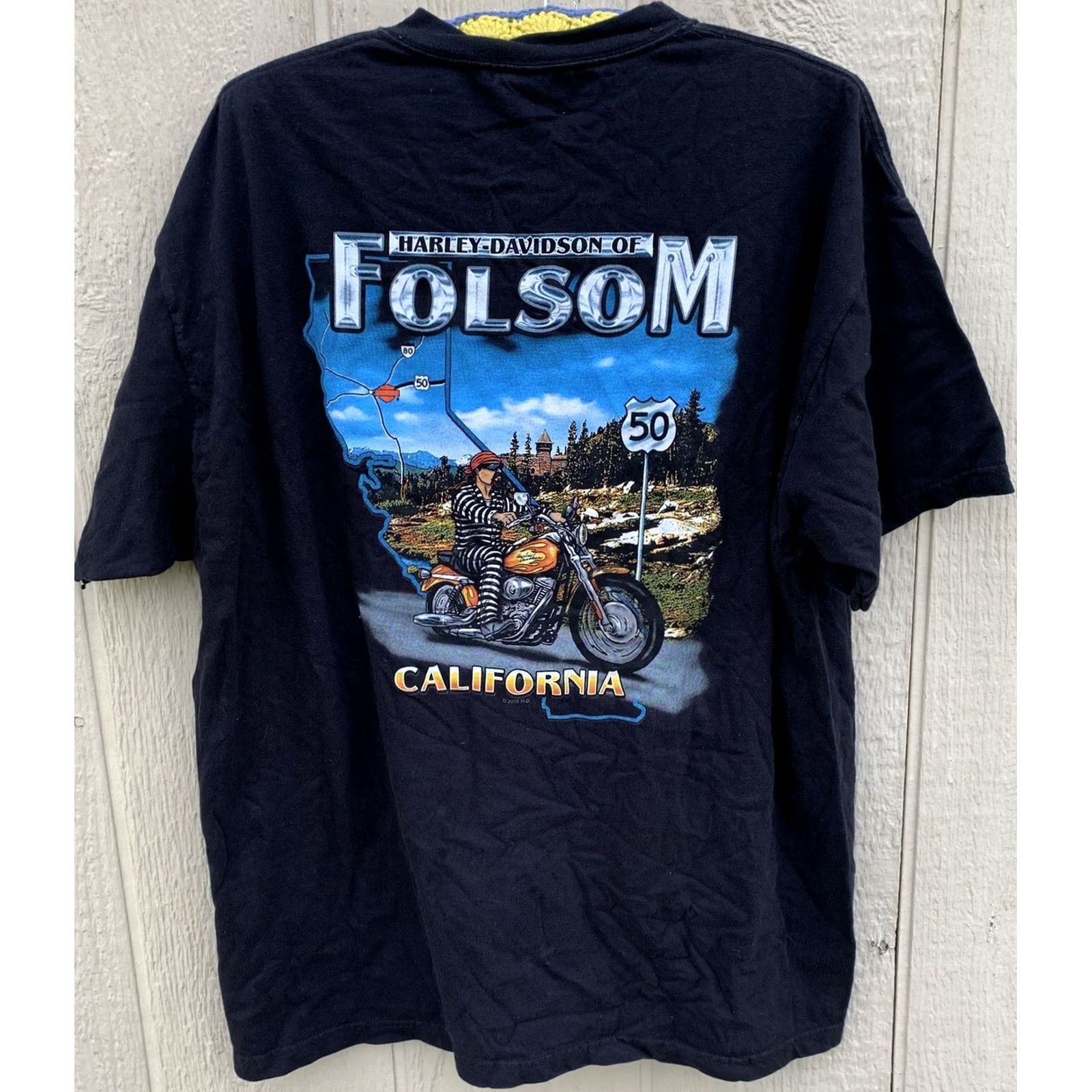 Harley Davidson Harley-Davidson T-Shirt Wolf Print California Crew Neck XL Black Men Short Sleeve US Made 2000-2009 Graphic Patch Size US XL / EU 56 / 4 - 4 Thumbnail