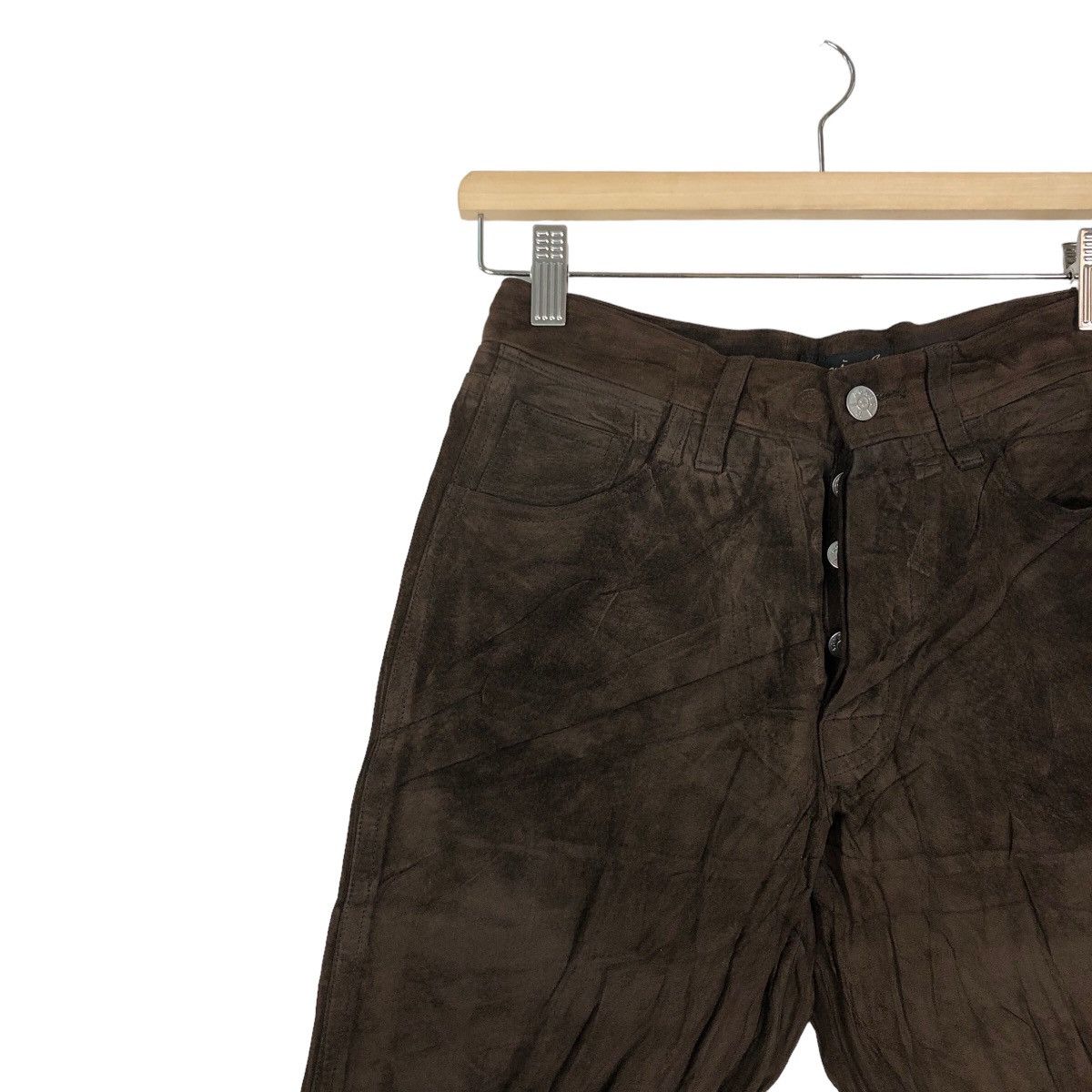agnes b. 🔥90’s Rare Genuine Leather Pants Agnes B. Paris Racing Wear Size US 26 / EU 42 - 6 Thumbnail