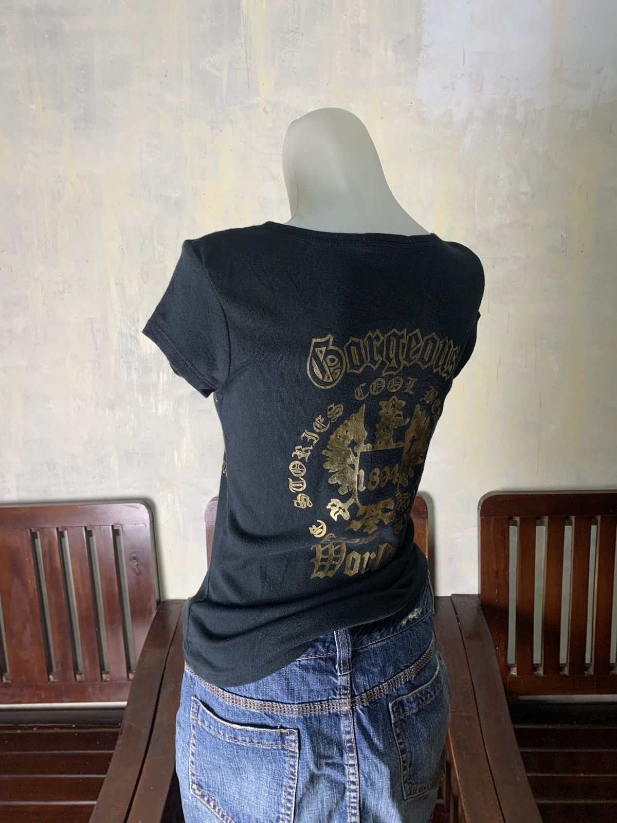 Seditionaries y2k Healthy Karen Japan Black Poem Word Goth Wide Collar Top Size M / US 6-8 / IT 42-44 - 3 Thumbnail
