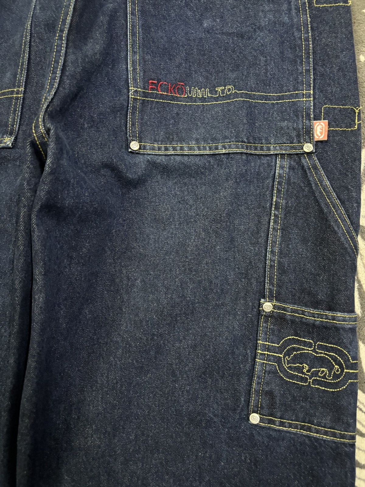 Ecko Unltd. Vintage Ecko Unltd Embroidered Logo Baggy Carpenter Jeans Size US 34 / EU 50 - 15 Thumbnail