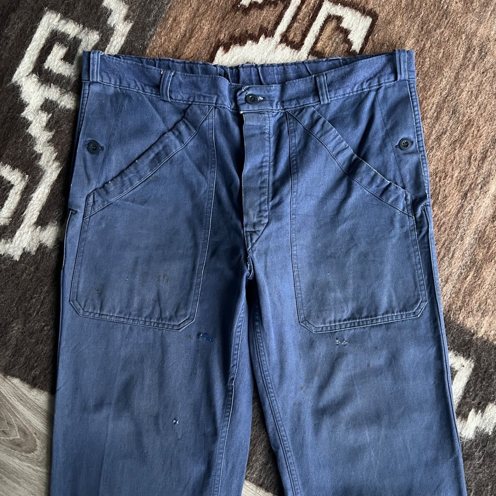 Vintage Vintage Spilag French Workwear Carpenter Utility Pants 9800A Size US 36 / EU 52 - 2 Thumbnail