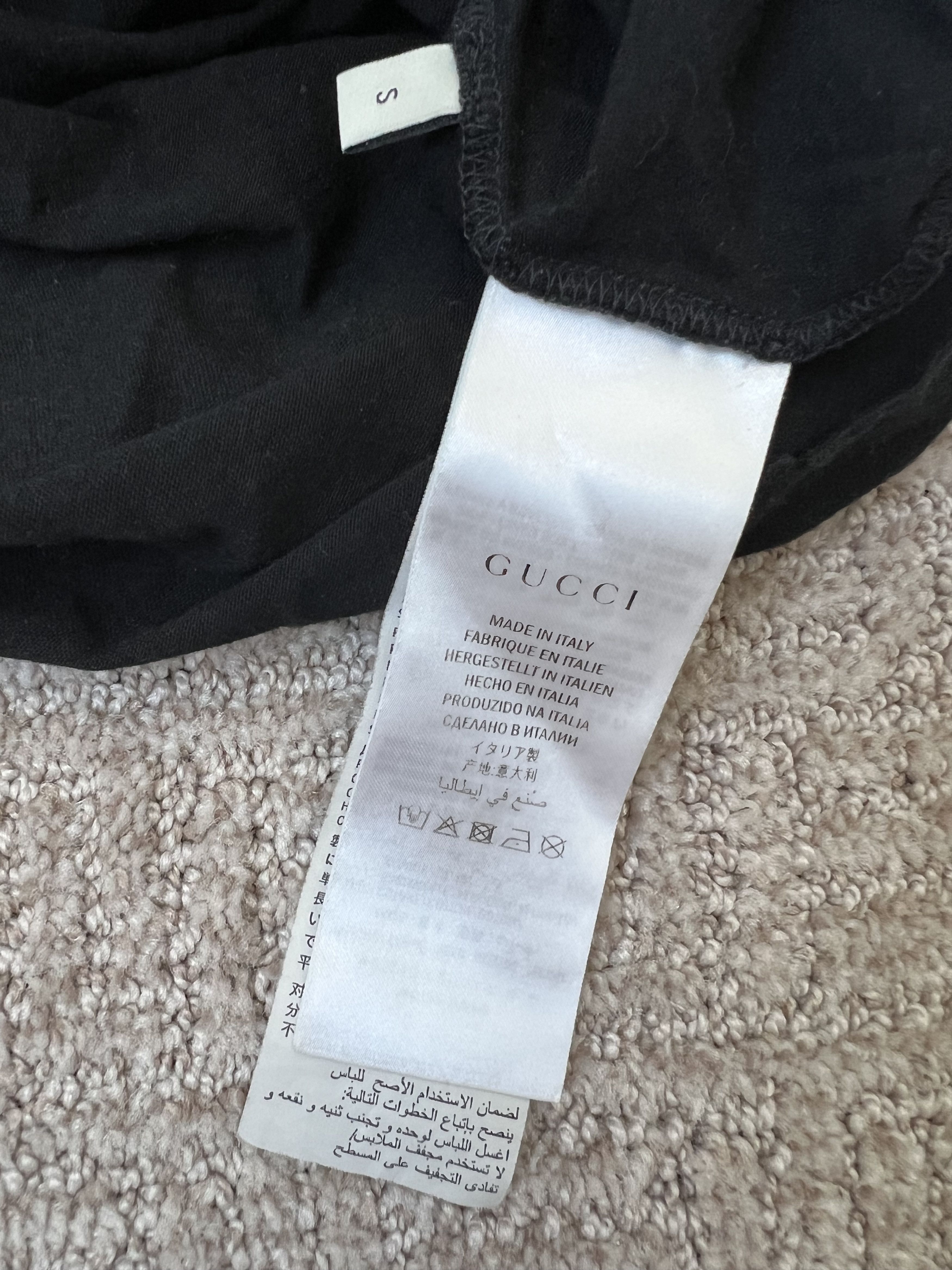 Gucci Gucci Logo Print Black T-Shirt (Size S, Made in Italy) Size US S / EU 44-46 / 1 - 5 Thumbnail