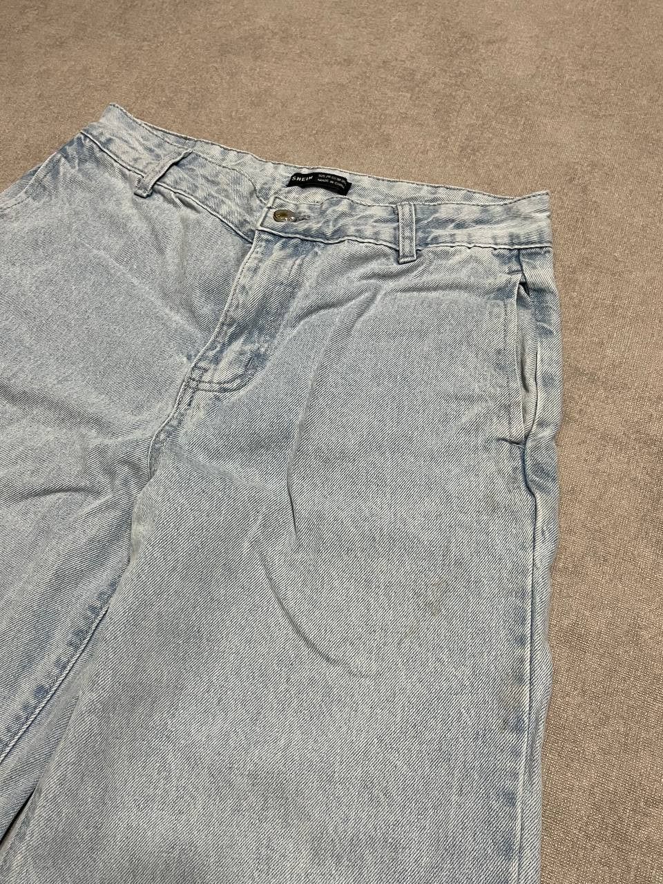 Shein Women`s Crazy Flared Blue Distressed Jeans Denim Shein Sz 28 Size 28" / US 6 / IT 42 - 8 Thumbnail