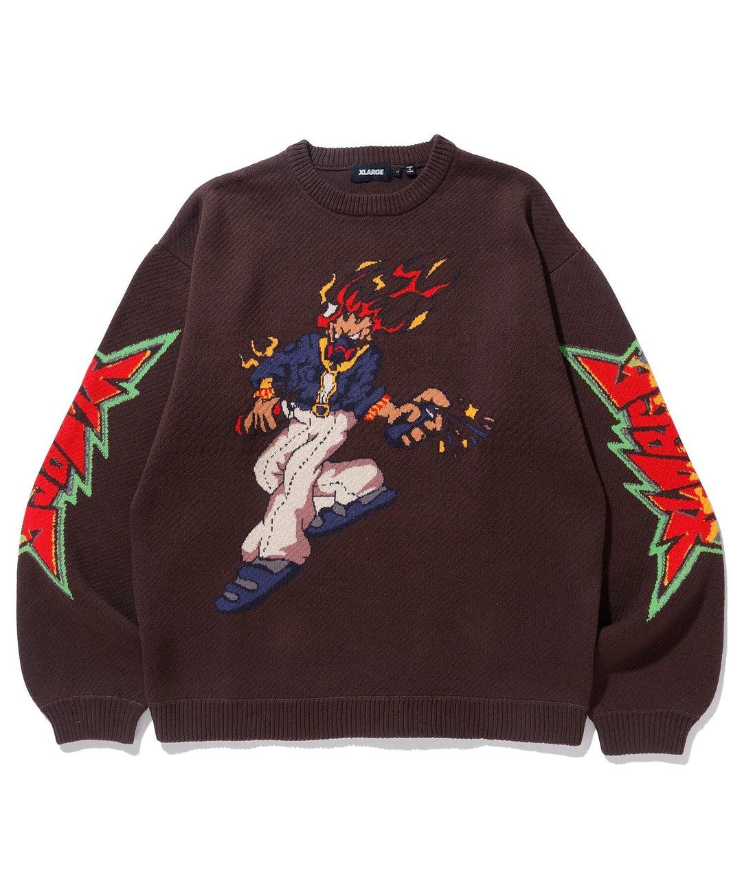 Image of Xlarge Knit Crewneck in Brown, Men's (Size XL)