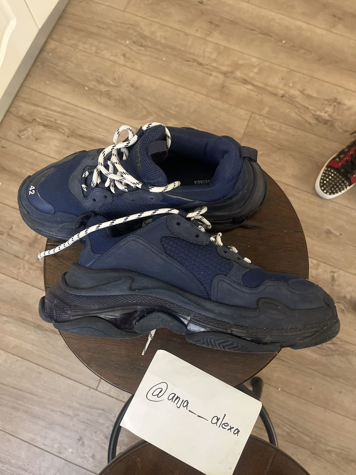 Balenciaga Balenciaga Triple S Clear Sole Navy Size US 9 / EU 42 - 6 Thumbnail