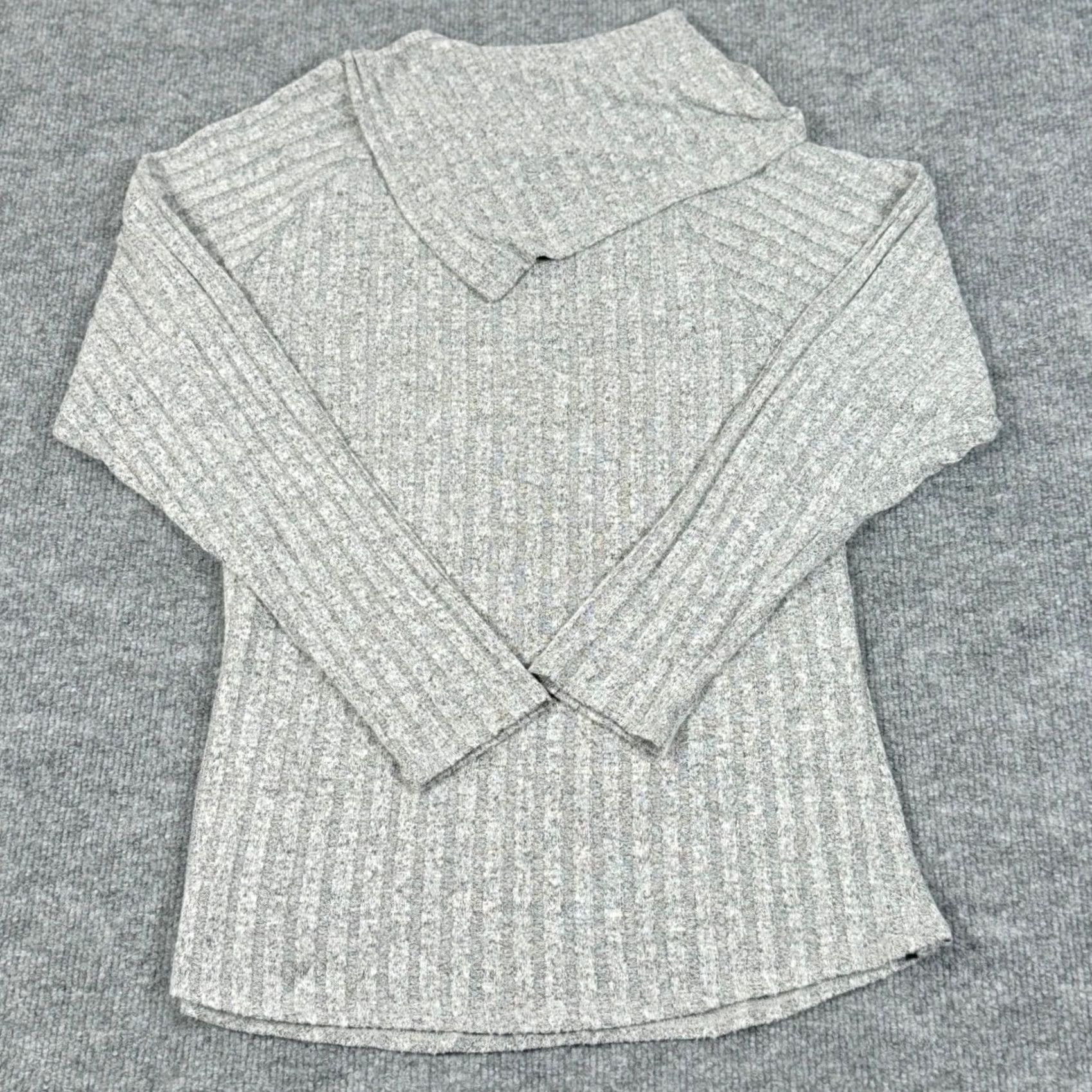 Vintage Retrology Sweater Women M Lightweight Ribbed Button Detail Asymmetrical Neck Casual Size M / US 6-8 / IT 42-44 - 5 Thumbnail