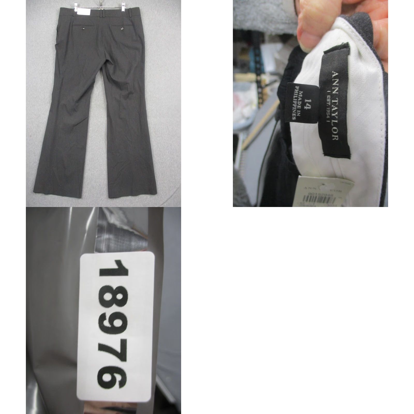 Ann Taylor Ann Taylor City Fit Trouser Leg Pants Womens 14 Gray Dress Career Work Office Size 36" / US 14 / IT 50 - 8 Thumbnail