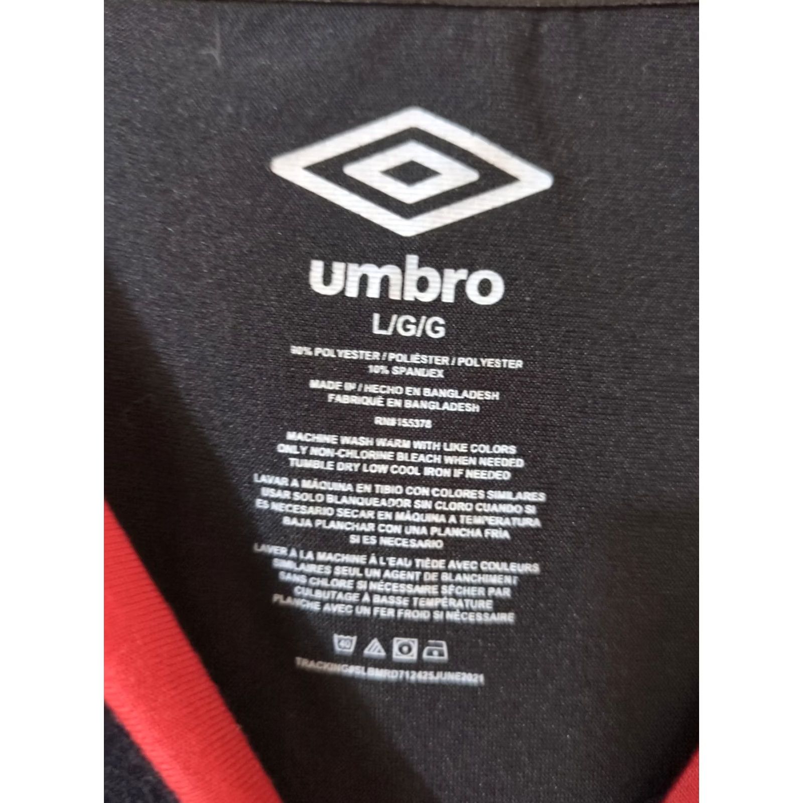 Umbro Umbro Short Sleeve Training Top Mens Regular Black Red Size L Size US L / EU 52-54 / 3 - 3 Thumbnail