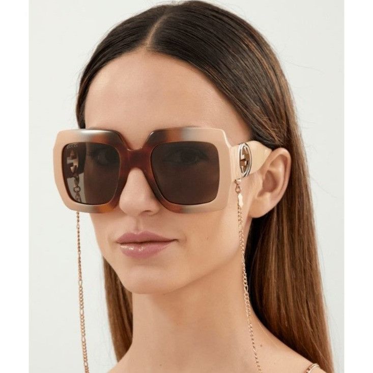 Gucci NEW GUCCI SUNGLASSES GG1022S 003 HAVANA WOMEN GUCCI Size ONE SIZE - 2 Thumbnail