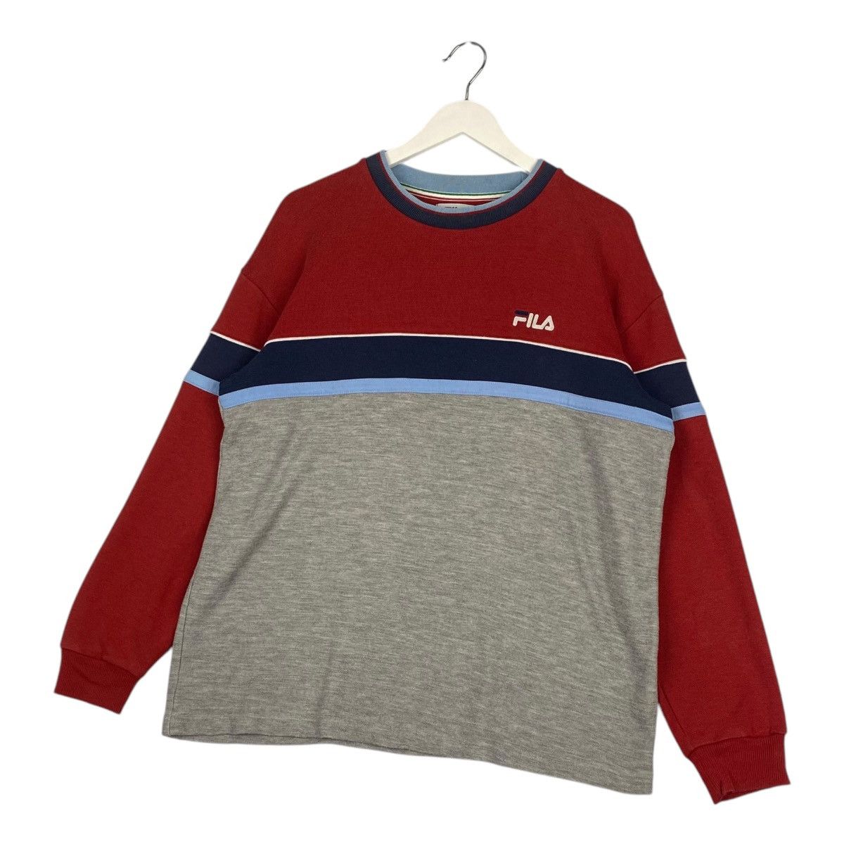 Fila × Vintage Vintage Fila Long Sleeve T-Shirt Embroidered Gray Size US L / EU 52-54 / 3 - 2 Thumbnail