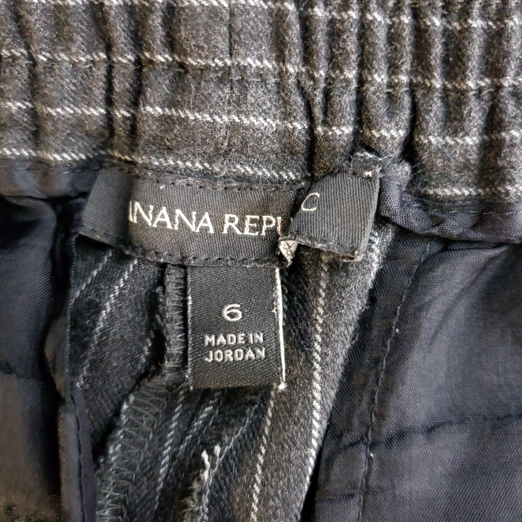 Banana Republic VINTAGE Banana Republic Womens Pull On Pants Sz 6 Gray Striped High Rise Size 28" / US 6 / IT 42 - 7 Thumbnail