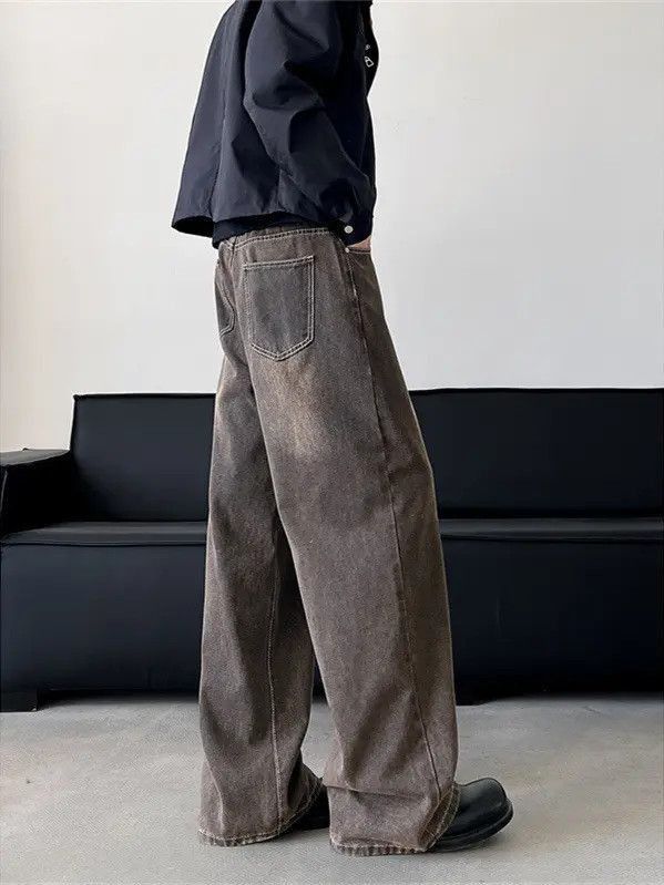 Japanese Brand Retro loose straight leg micro flared jeans Size US 32 / EU 48 - 4 Thumbnail