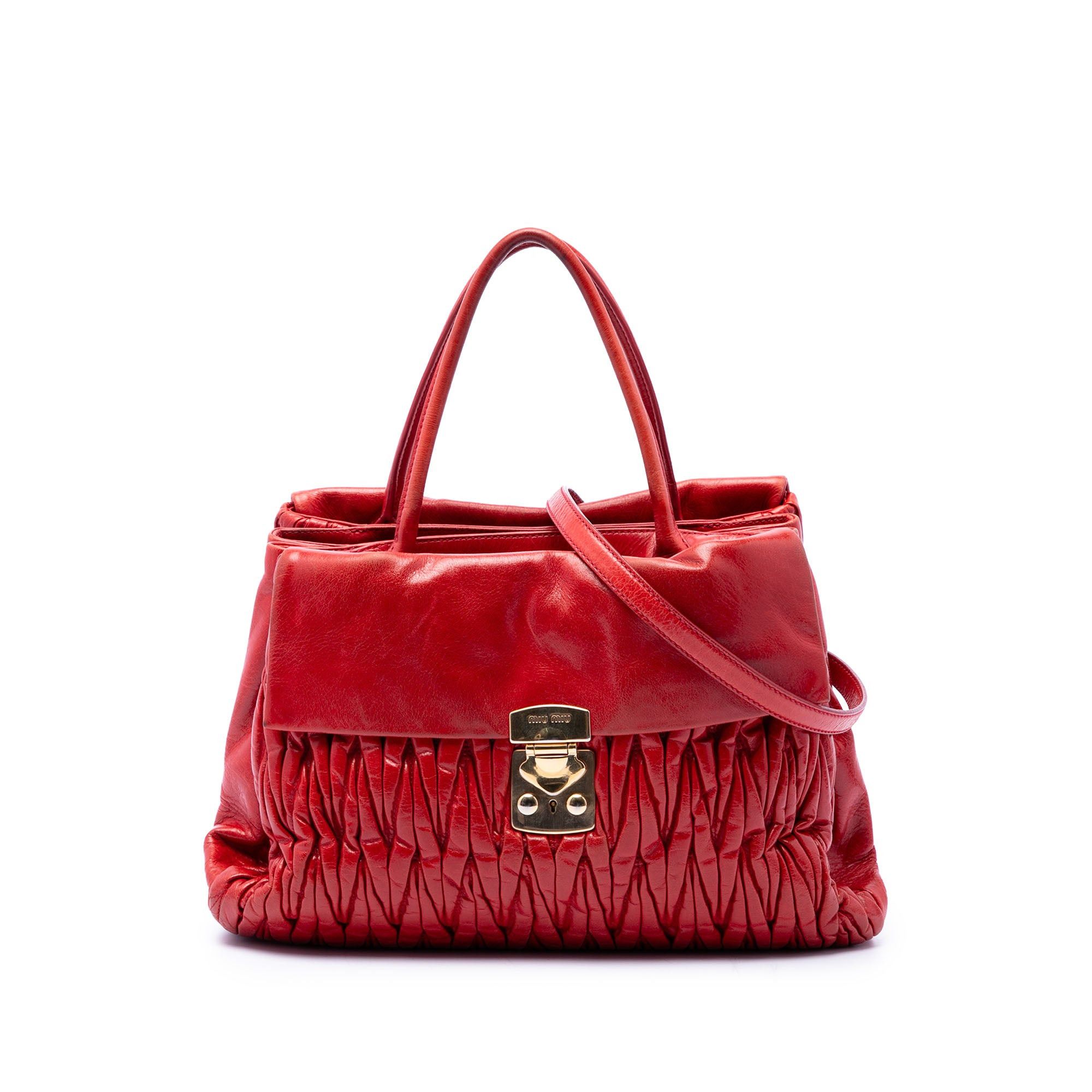 Miu Miu Matelasse Nappa Lux Bauletto Convertible Handbag Size ONE SIZE - 1 Thumbnail