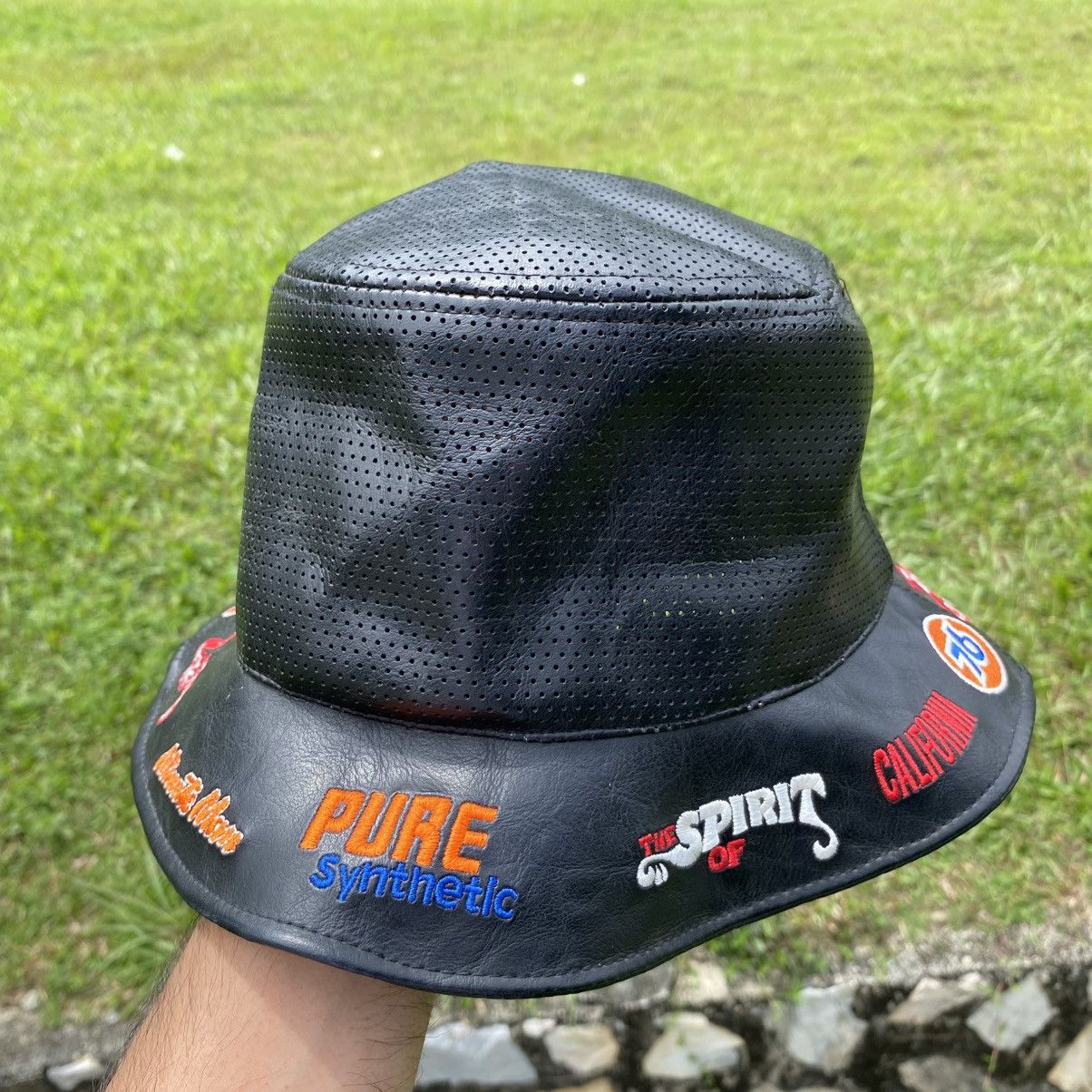 Other Vintage leather bucket Hat 76 lubricant racing Size ONE SIZE - 3 Thumbnail