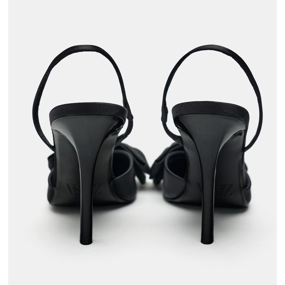 Zara ZARA Bow Slingback Heels NWT Black Pointed Toe High Heels Size US 10 / IT 40 - 13 Thumbnail