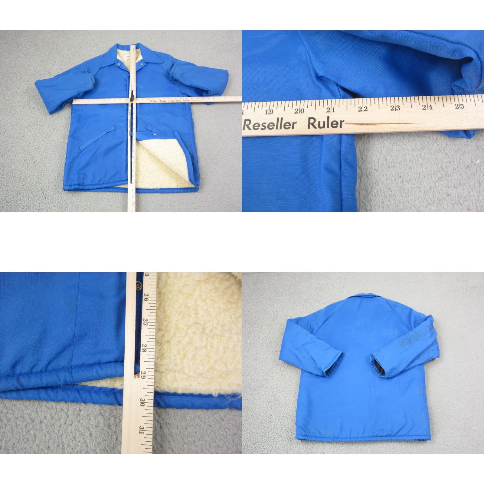 Vintage VINTAGE King Louie Jacket Mens Small Blue Sherpa Coach Zip Lined Logo 90s Windbreaker Workwear Casual Winter Fall Spring USA Made Size US S / EU 44-46 / 1 - 8 Thumbnail
