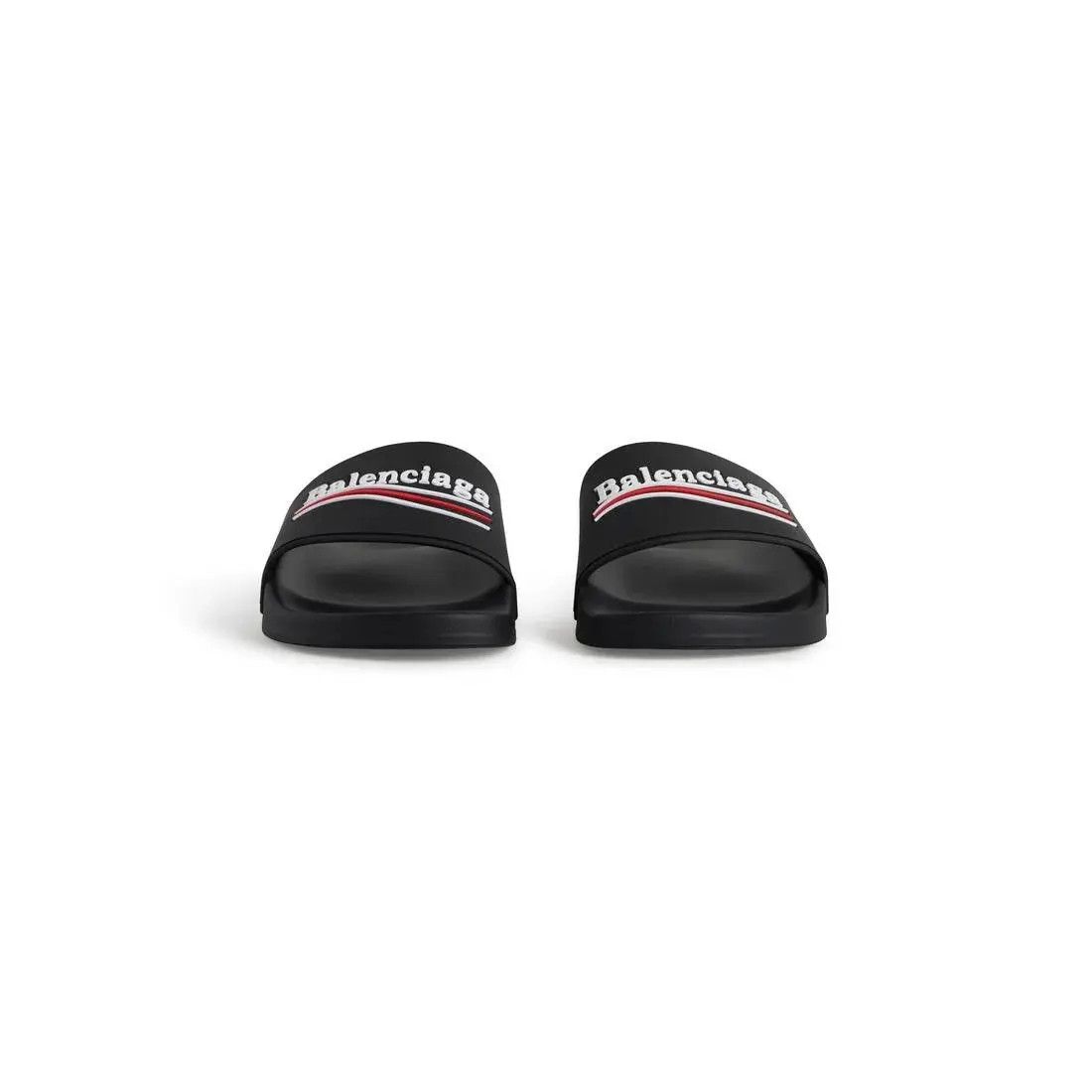 Balenciaga o1in1g0426 Pool Slide Sandals in Black Size US 10 / IT 40 - 3 Thumbnail