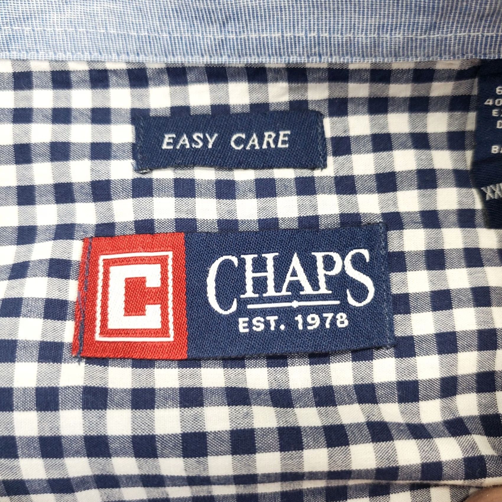 Chaps Chaps Shirt Mens XXL Multi Check Easy Care Button-Up Collared Casual Size US XXL / EU 58 / 5 - 6 Thumbnail