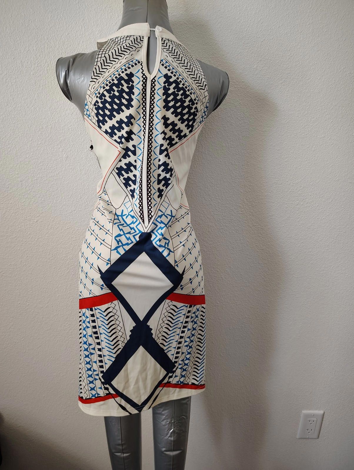 Designer NWT Fashion mia Sleeveless Geometric Print Dress Spring Size S / US 4 / IT 40 - 2 Thumbnail