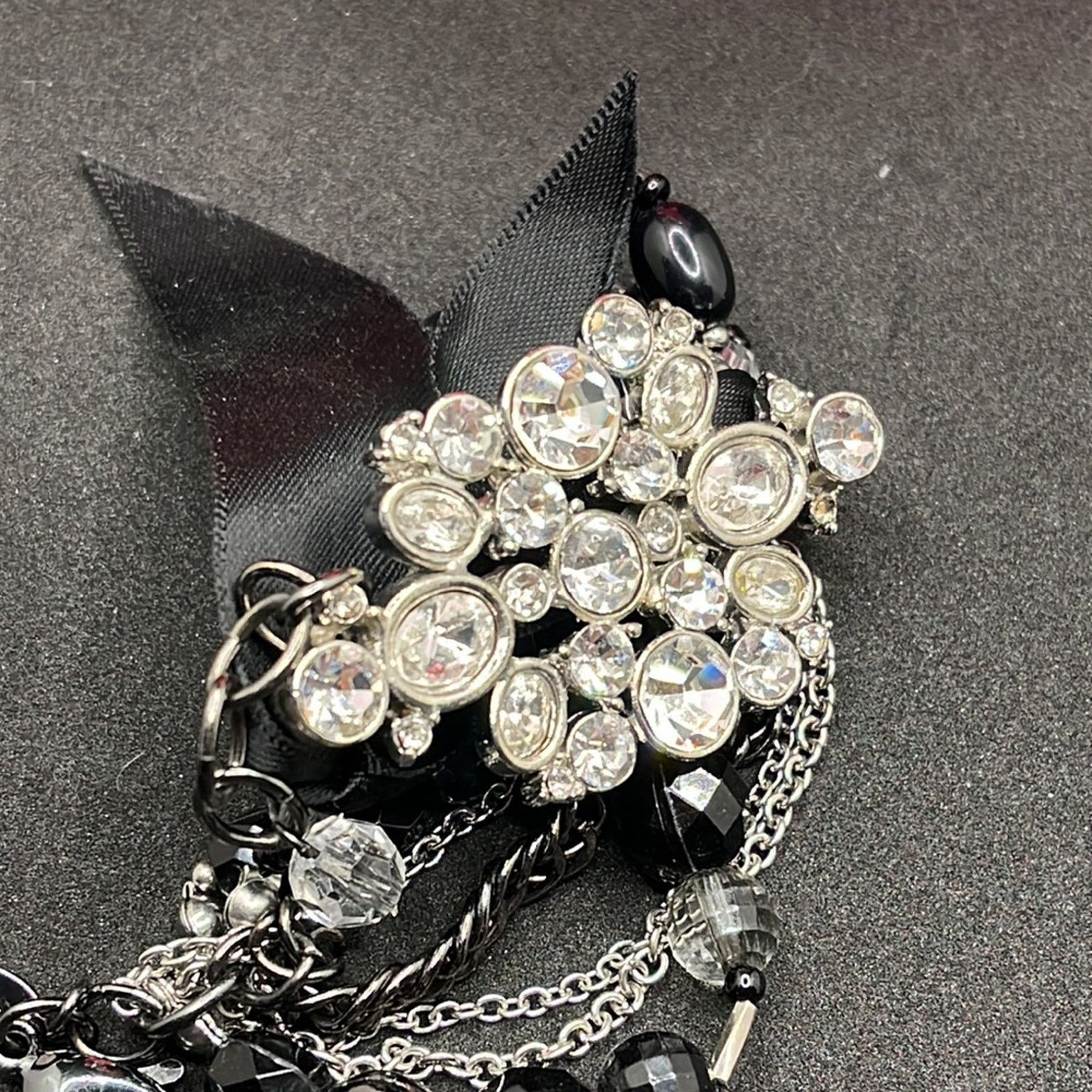 Express Express Ribbon rhinestone and beads bracelet Size ONE SIZE - 8 Thumbnail
