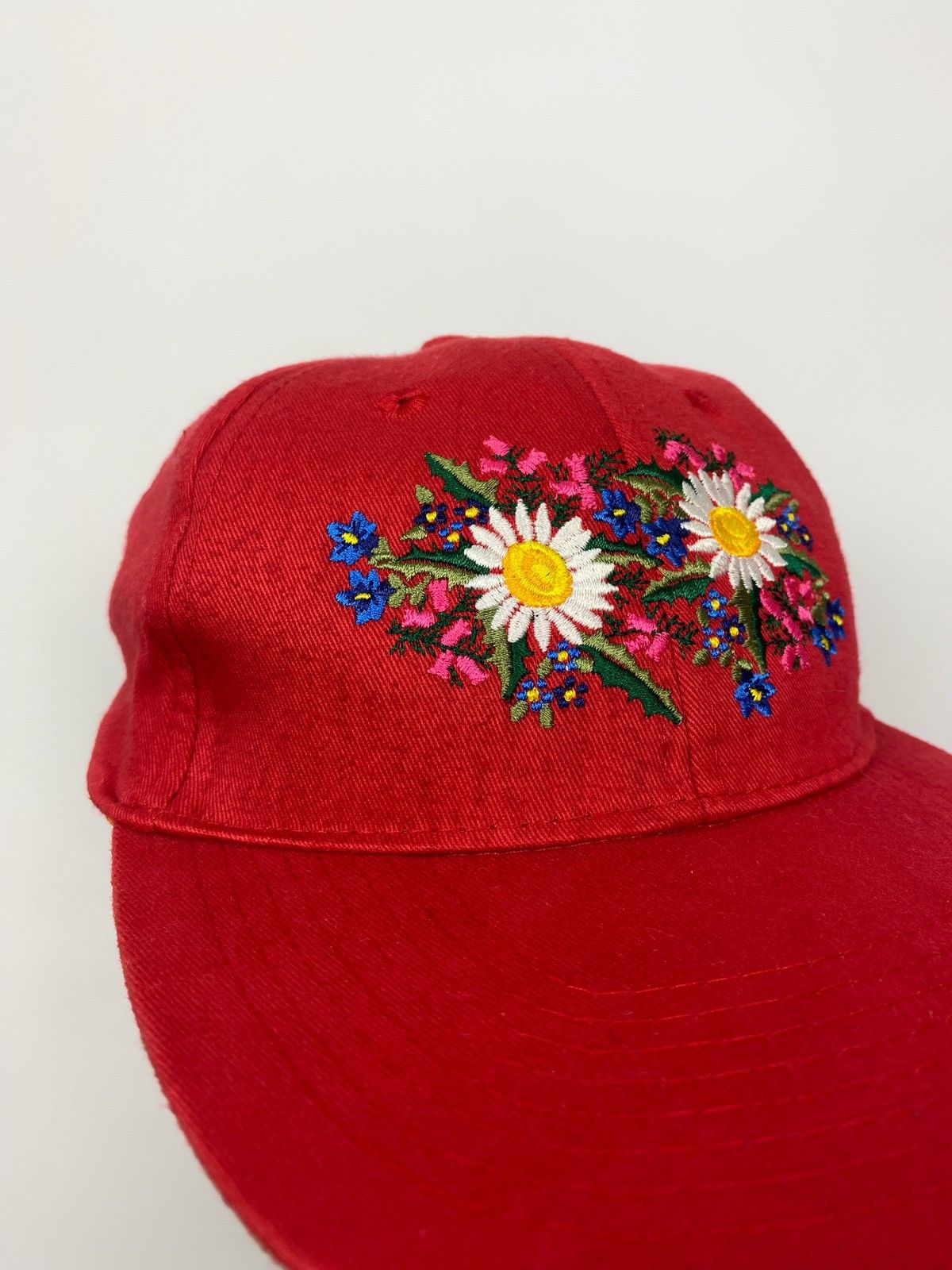 Vintage 1990’s Vintage Alpine Flowers Embroidery Snap Back Cap Size ONE SIZE - 4 Thumbnail