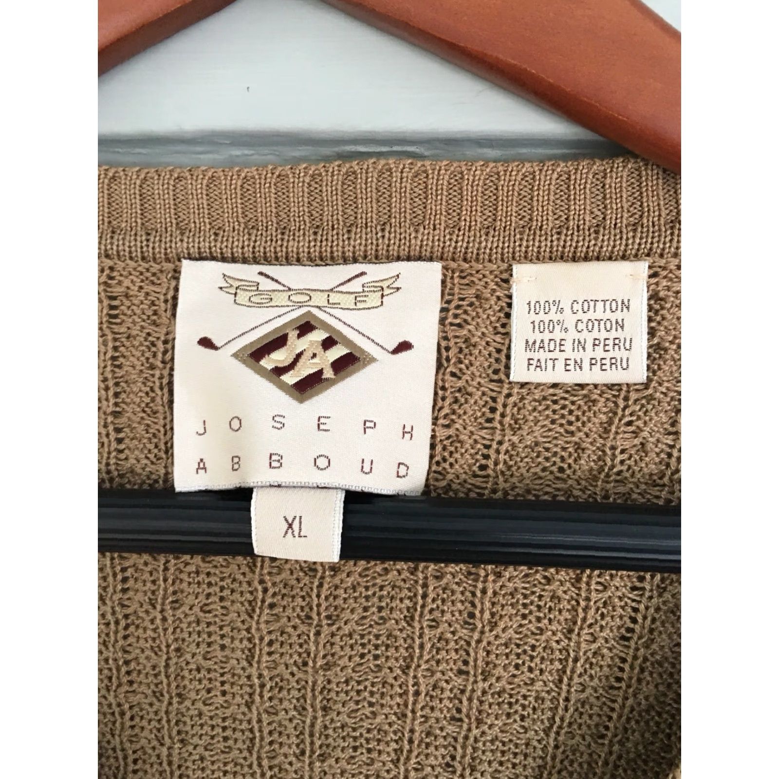 Joseph Abboud VINTAGE Joseph Abboud Sweater Vest Nantucket Golf Club 2001 XL Beige Mens/Adults Cotton vest 100% Beigе Size US XL / EU 56 / 4 - 2 Thumbnail