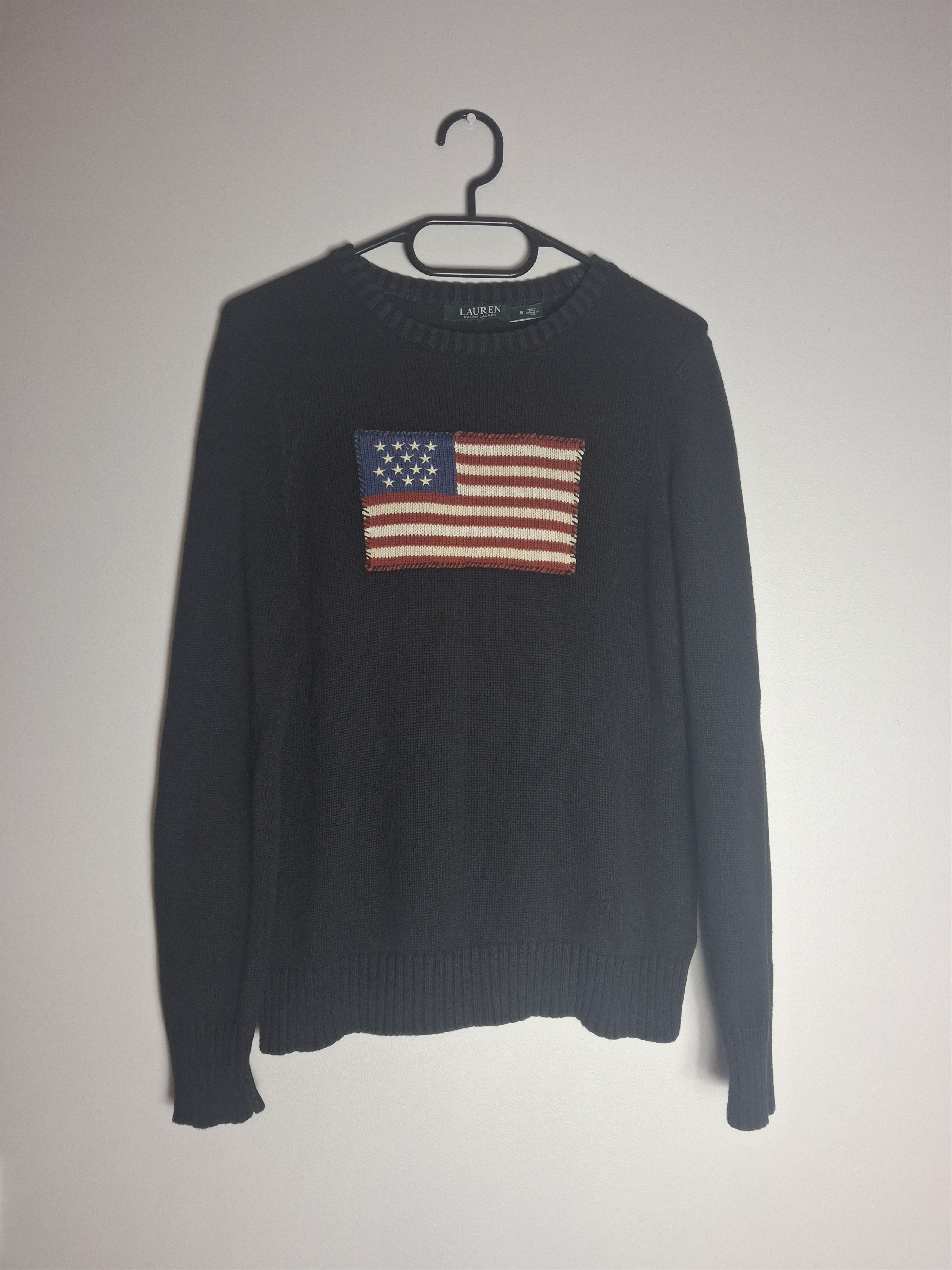 Lauren Ralph Lauren × Ralph Lauren Lauren ralph lauren knit sweater usa print flag black 36 S Size S / US 4 / IT 40 - 1 Thumbnail