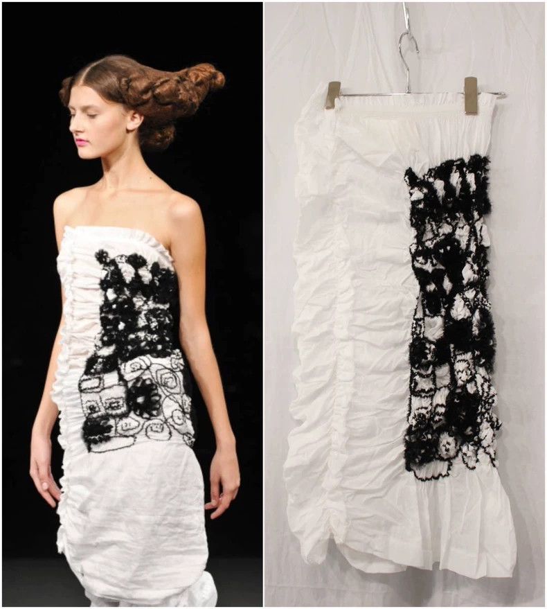 Comme des Garcons Comme des Garcons size S White folded overskirt Size 24" / US 00 / IT 34 - 8 Thumbnail