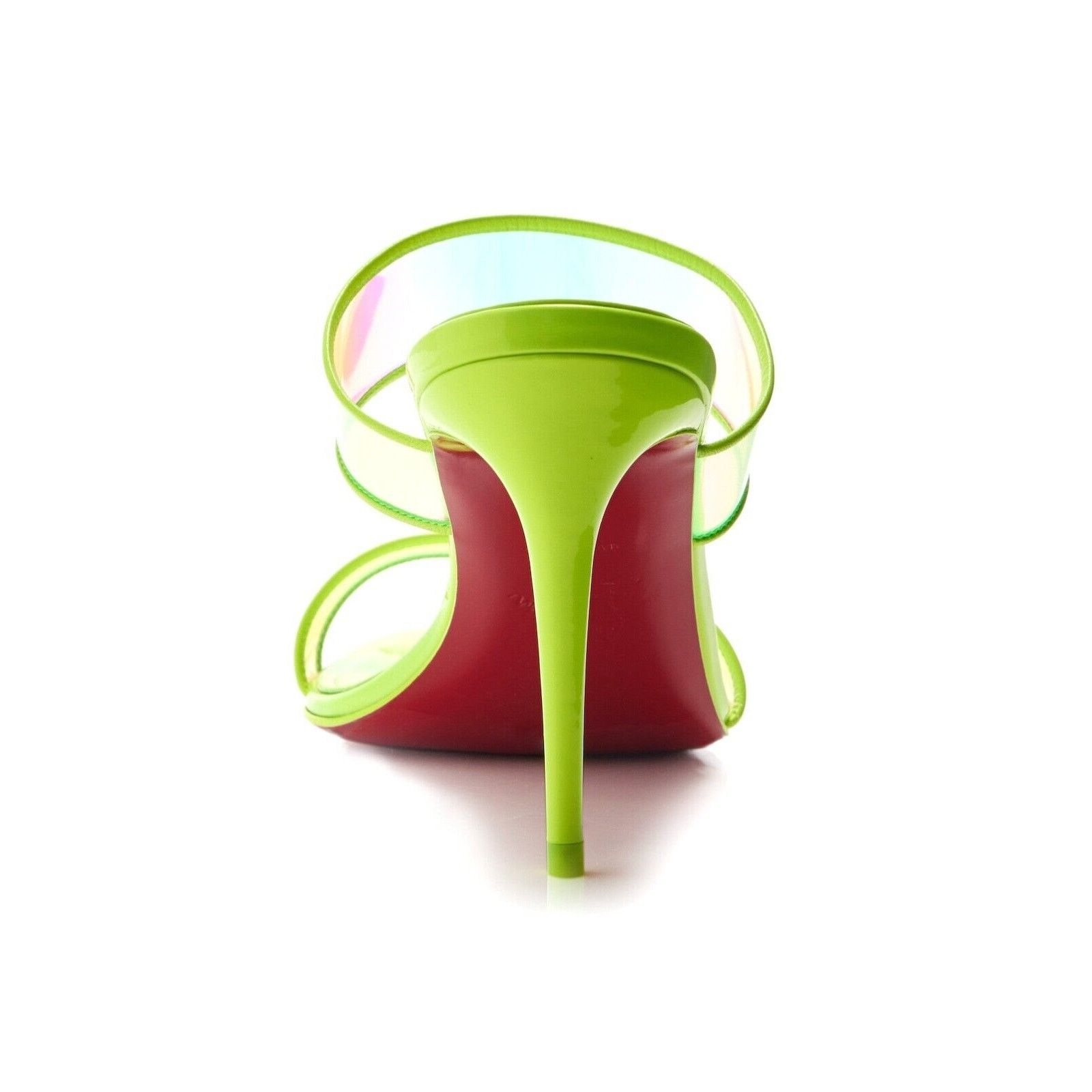 Christian Louboutin Christian Louboutin Just Loubi 85mm Mules PVC Neon 37 Size US 7 / IT 37 - 7 Thumbnail