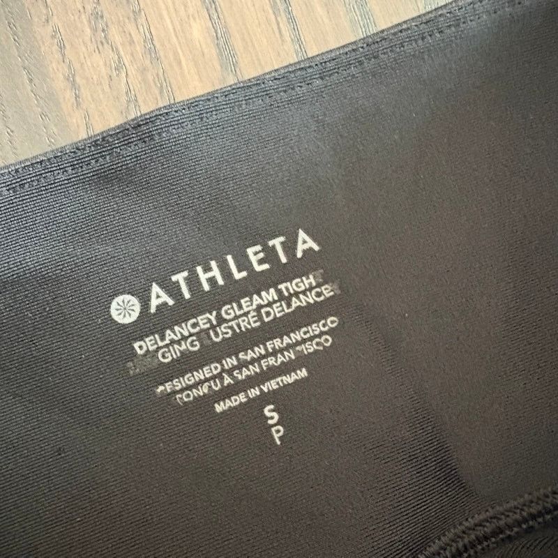 Athleta Athleta Delancey Black Faux Leather Womens Small Petite Size 26" / US 2 / IT 38 - 3 Thumbnail