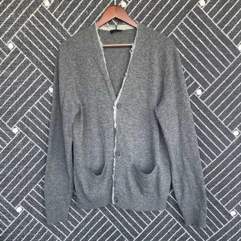 Lanvin Lanvin Men's Gray Cotton Cardigan for Spring 0089 Size US S / EU 44-46 / 1 - 1 Thumbnail