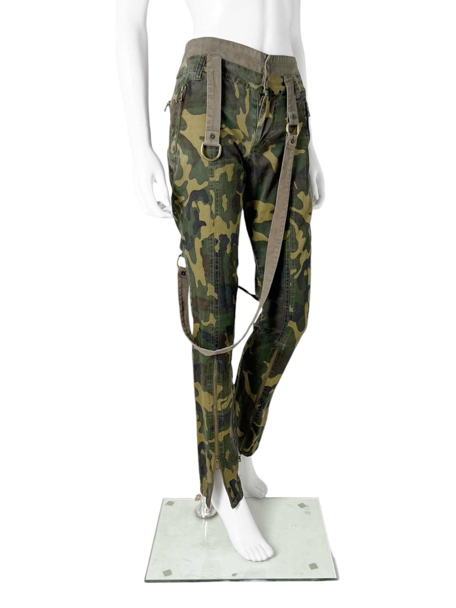 Dolce & Gabbana F/W 2003 Bondage Parachute Camo Pants Size 27" / US 4 / IT 40 - 2 Thumbnail