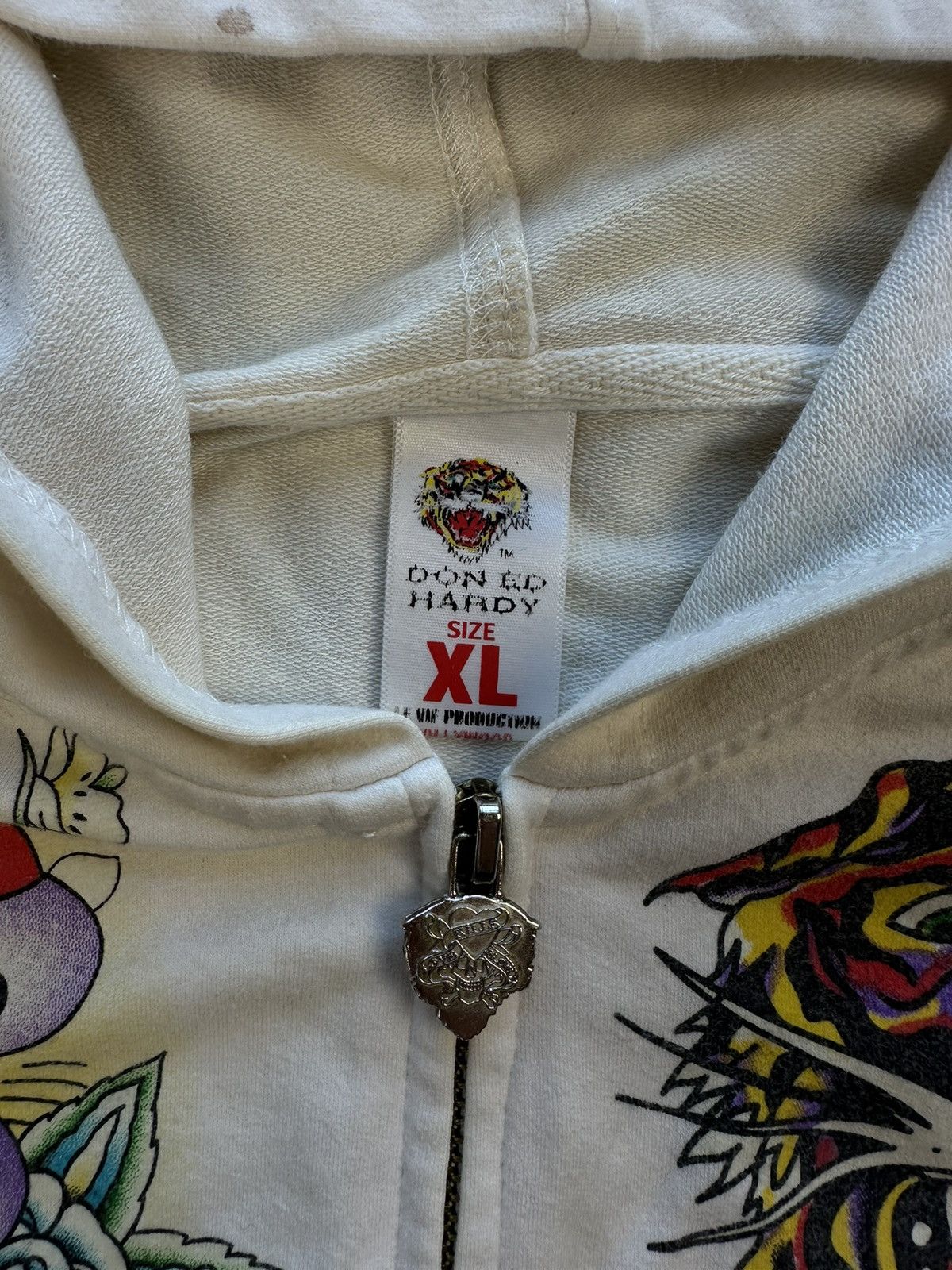 Ed Hardy × Vintage Vintage Y2K Overprinted EdHardy True Love Hoodie Japan Style Size XL / US 12-14 / IT 48-50 - 7 Thumbnail