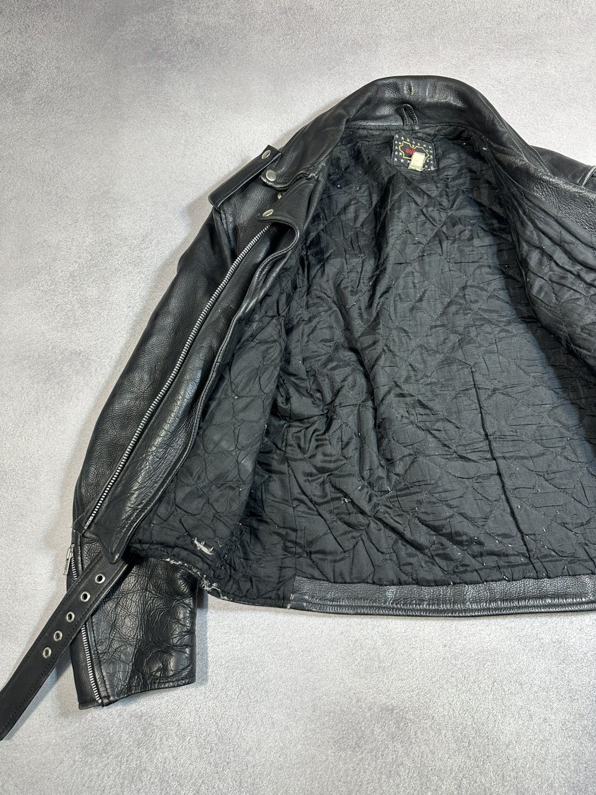 Other Vintage Dollar Men’s Heavy Leather Moto Jacket Sz M Size US M / EU 48-50 / 2 - 9 Thumbnail