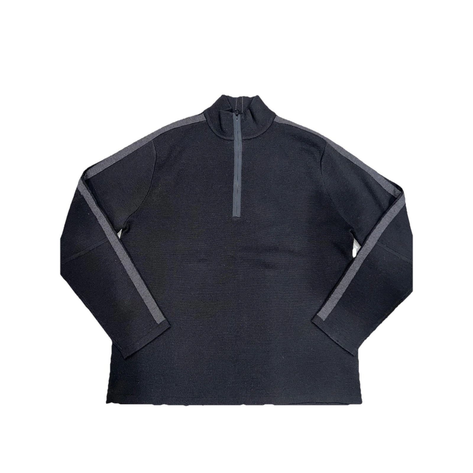 Banana Republic Banana Republic Sweater 1/4 Zip Black 100% Wool XL A003186 Size US XL / EU 56 / 4 - 1 Thumbnail