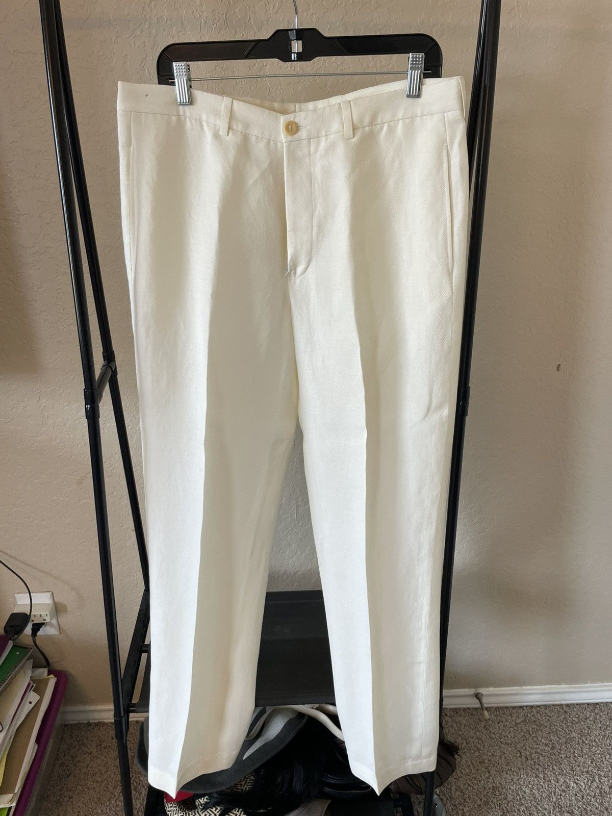 Armani Collezioni Textured FF dress trousers Size US 35 - 1 Thumbnail