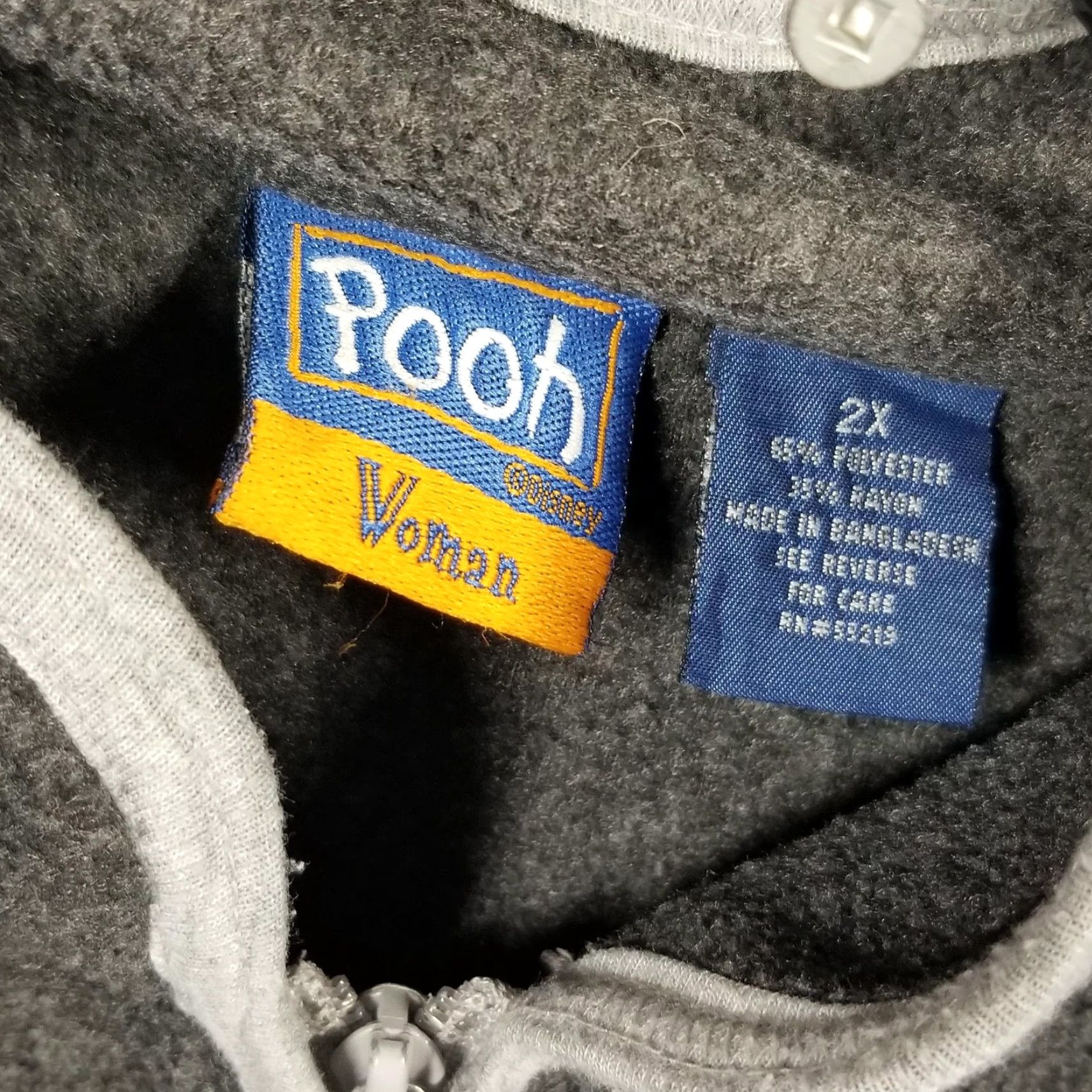 Disney Disney Pooh Tigger Pullover Womens 2X Fleece Quarter Zip Embroidered Snowflake Size XXL / US 16-18 / IT 52-54 - 4 Thumbnail