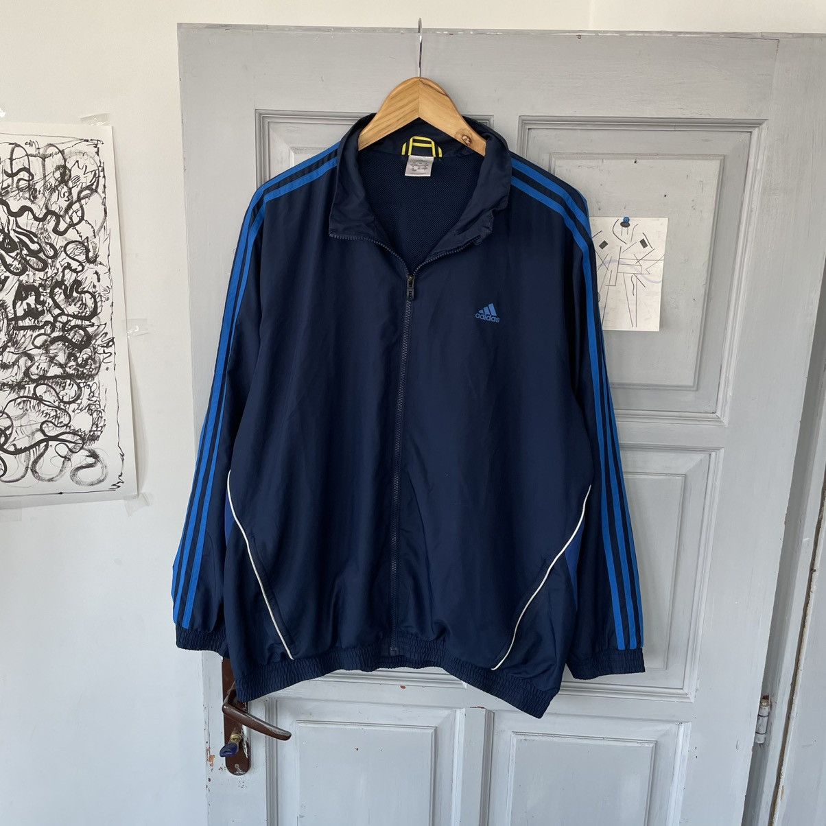 Adidas × Vintage Vintage Adidas Light Jacket three stripes Size L Size US L / EU 52-54 / 3 - 3 Thumbnail