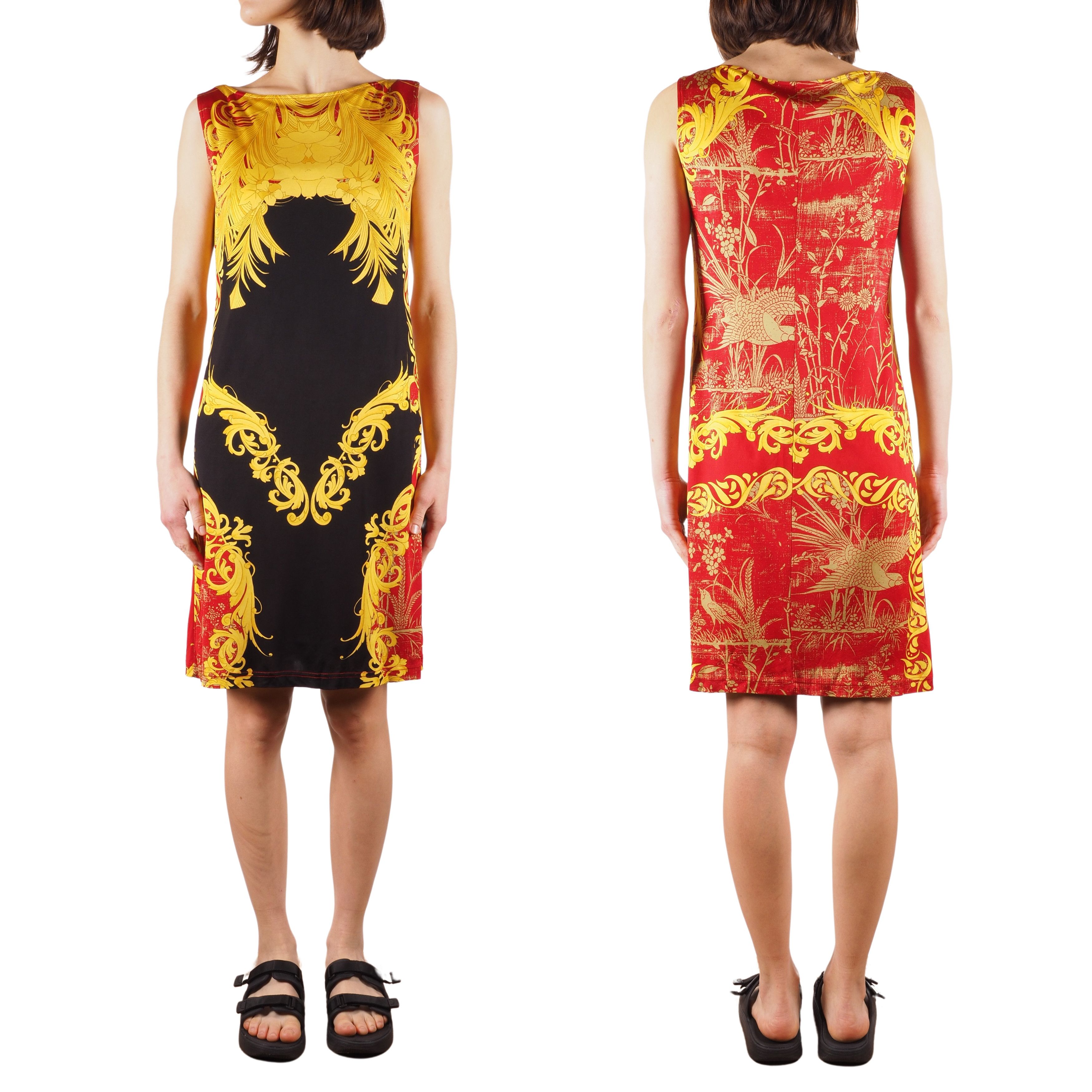 Roberto Cavalli Class Vintage Multicolor Baroque Dress