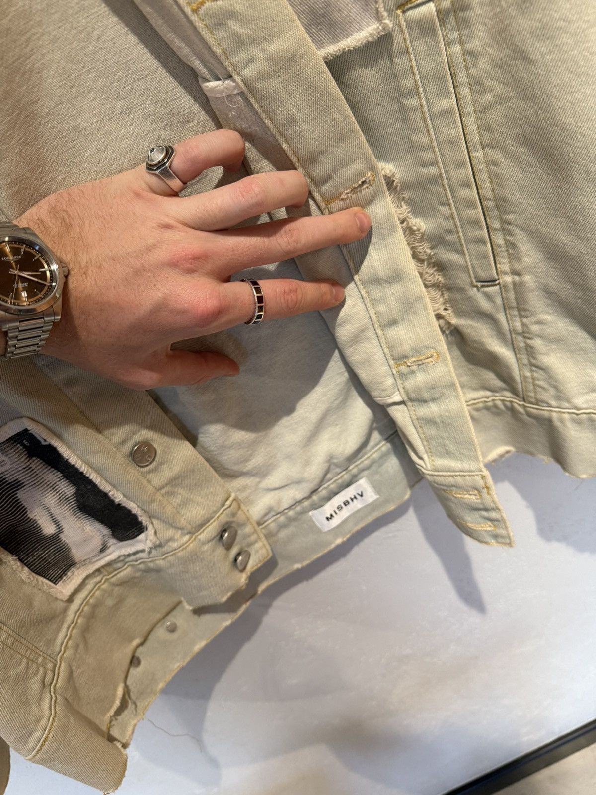 Misbhv Misbhv-ss16-new-beginnings drained denim jacket Size US S / EU 44-46 / 1 - 6 Thumbnail