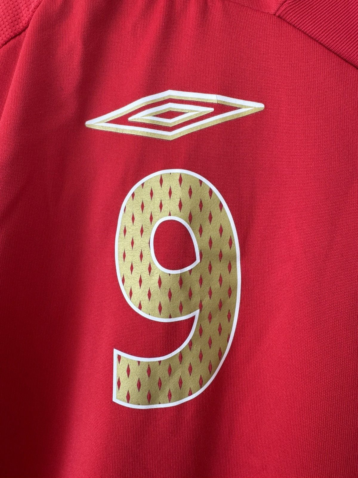 Umbro Rooney #9 England 2006-2007 Vintage Soccer Jersey Football Size US XL / EU 56 / 4 - 11 Thumbnail