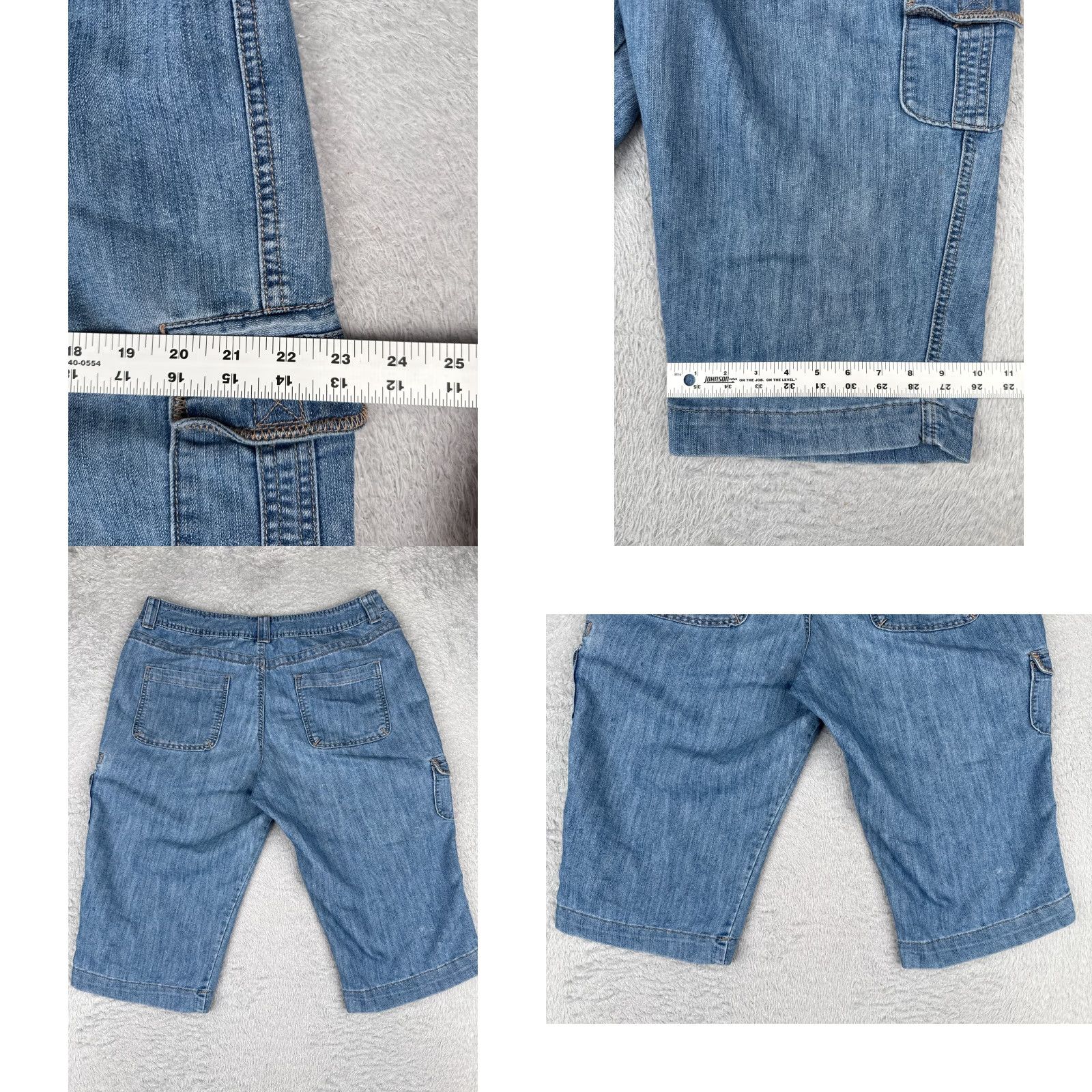 Lee Lee Jeans Women 16 Blue Denim Capri Crop Mid Rise 34x17 5-Pocket Regular Jeans Size 38" / US 16 / IT 52 - 9 Thumbnail
