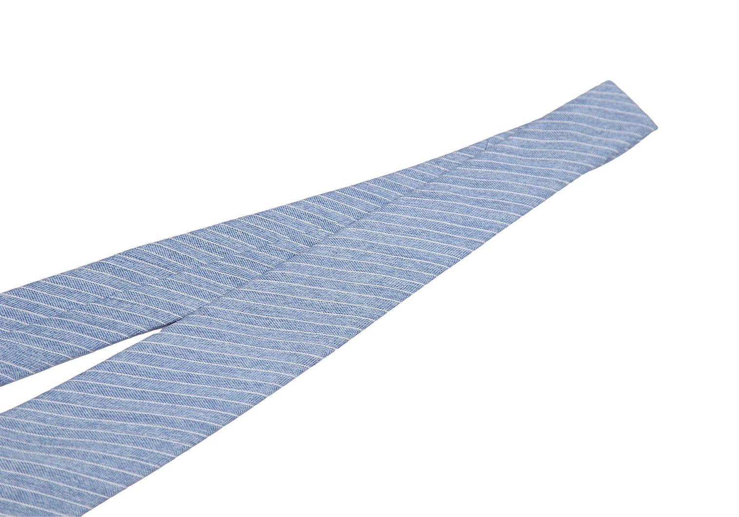 Emporio Armani Silk Herringbone Regimental Tie in Light Blue Size ONE SIZE - 3 Thumbnail