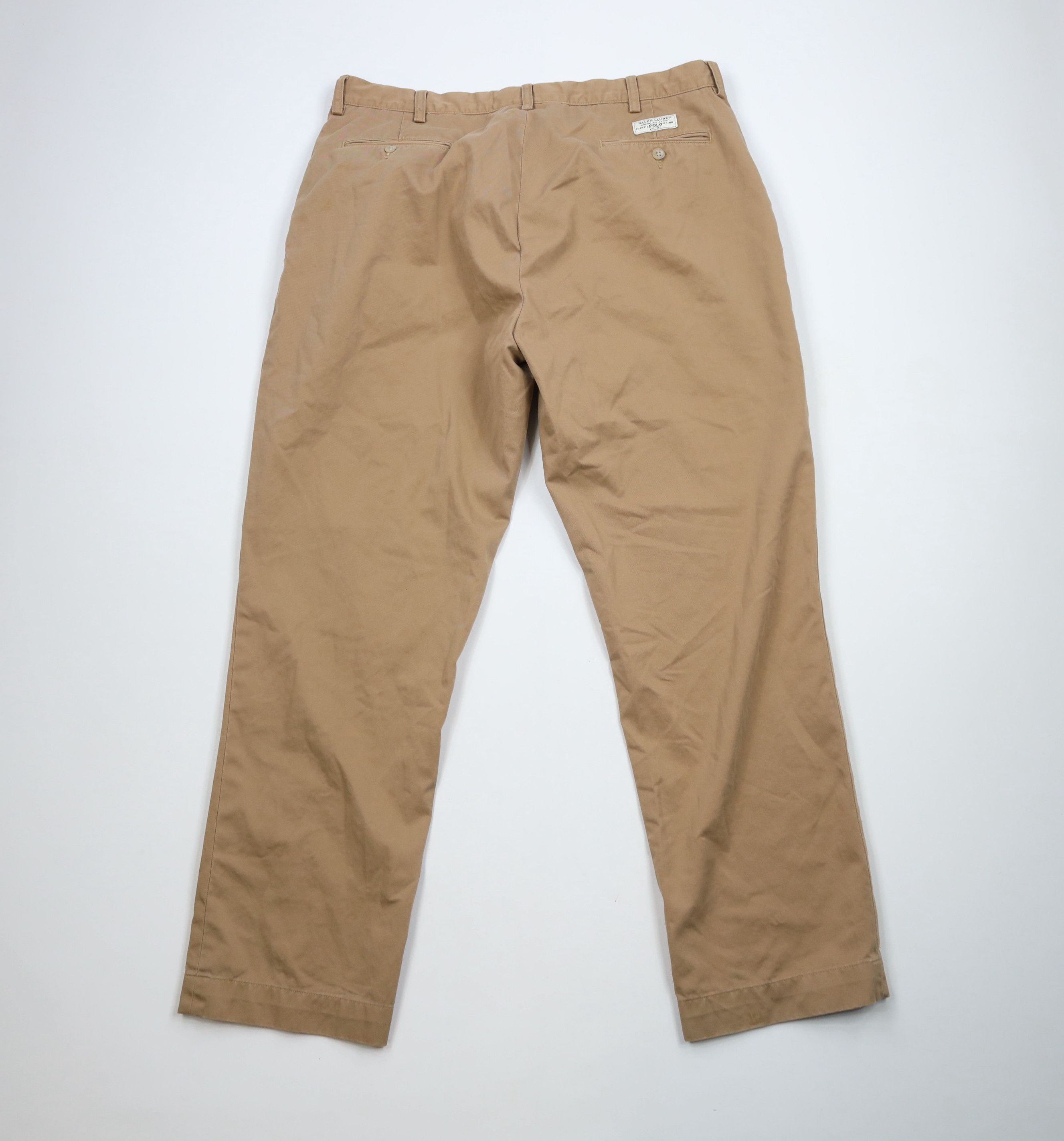 Ralph Lauren × Vintage Vintage 90s Ralph Lauren Wide Leg Cotton Chino Pants Brown Size US 40 / EU 56 - 10 Thumbnail