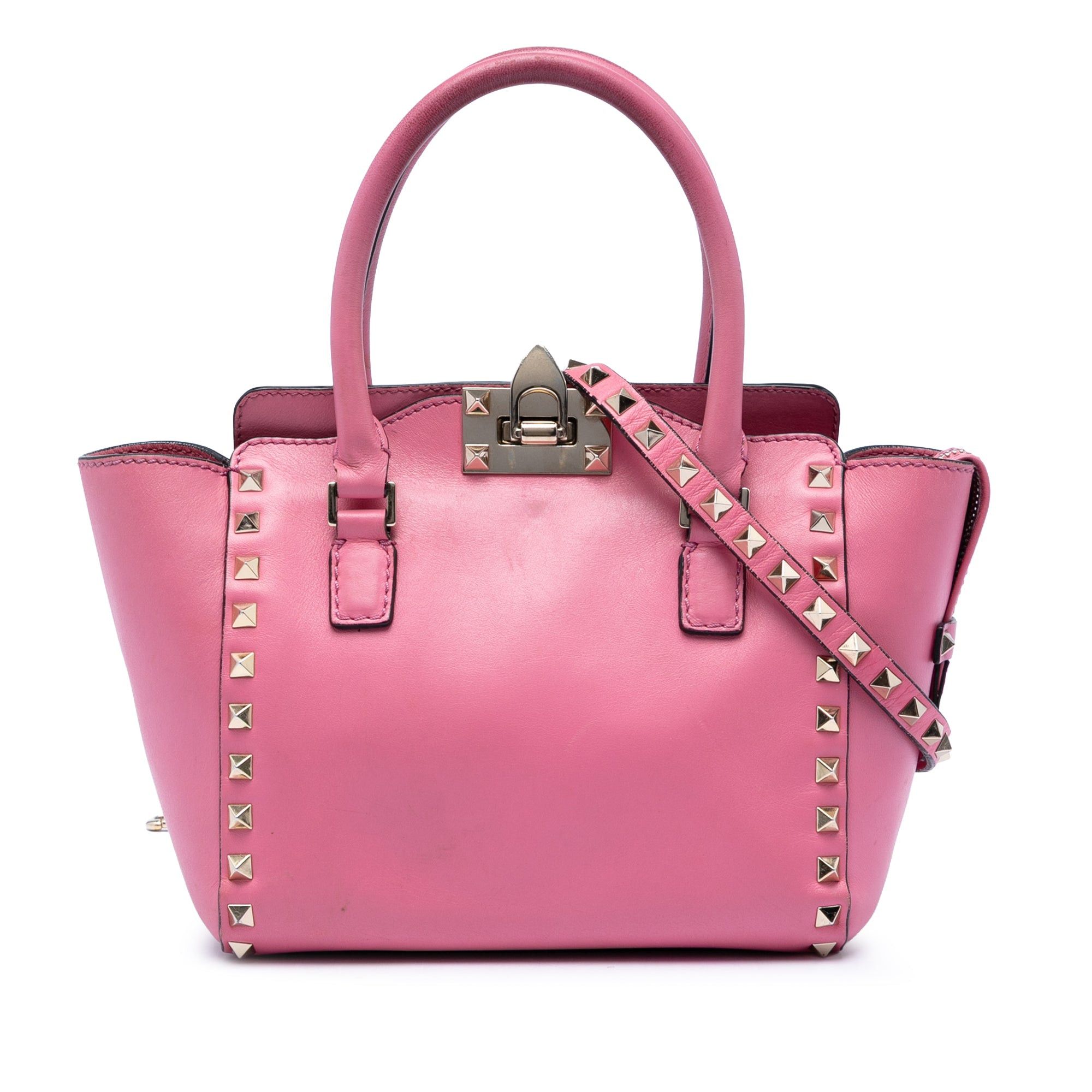 Valentino Leather Rockstud Double Handle Tote Size ONE SIZE - 1 Thumbnail