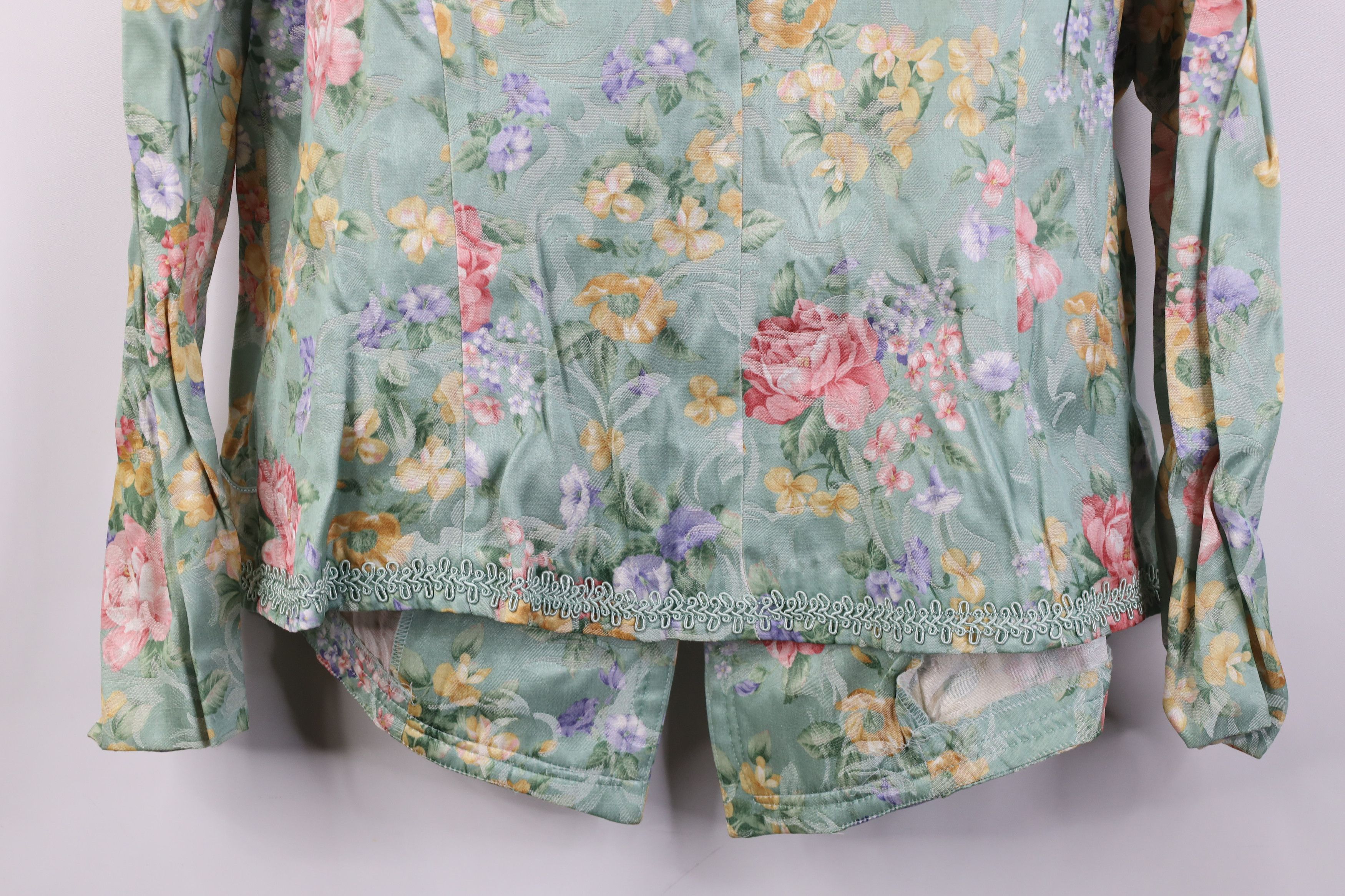Vintage Vintage 90s Streetwear Floral Evening Blazer Jacket USA Size XXL / US 16-18 / IT 52-54 - 13 Thumbnail